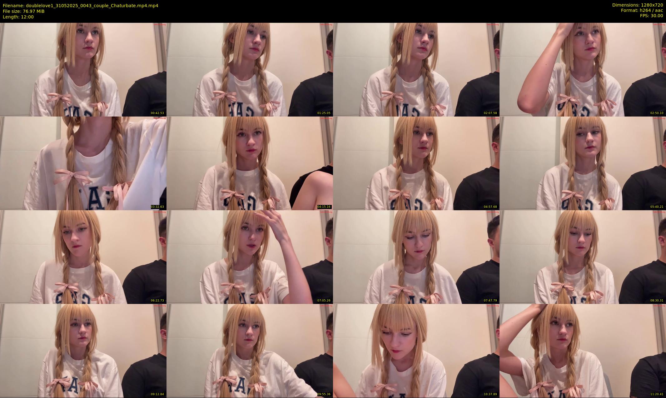 doublelove1 — 12 minute Chaturbate couple cam show recording, 720p, May 31, 2025