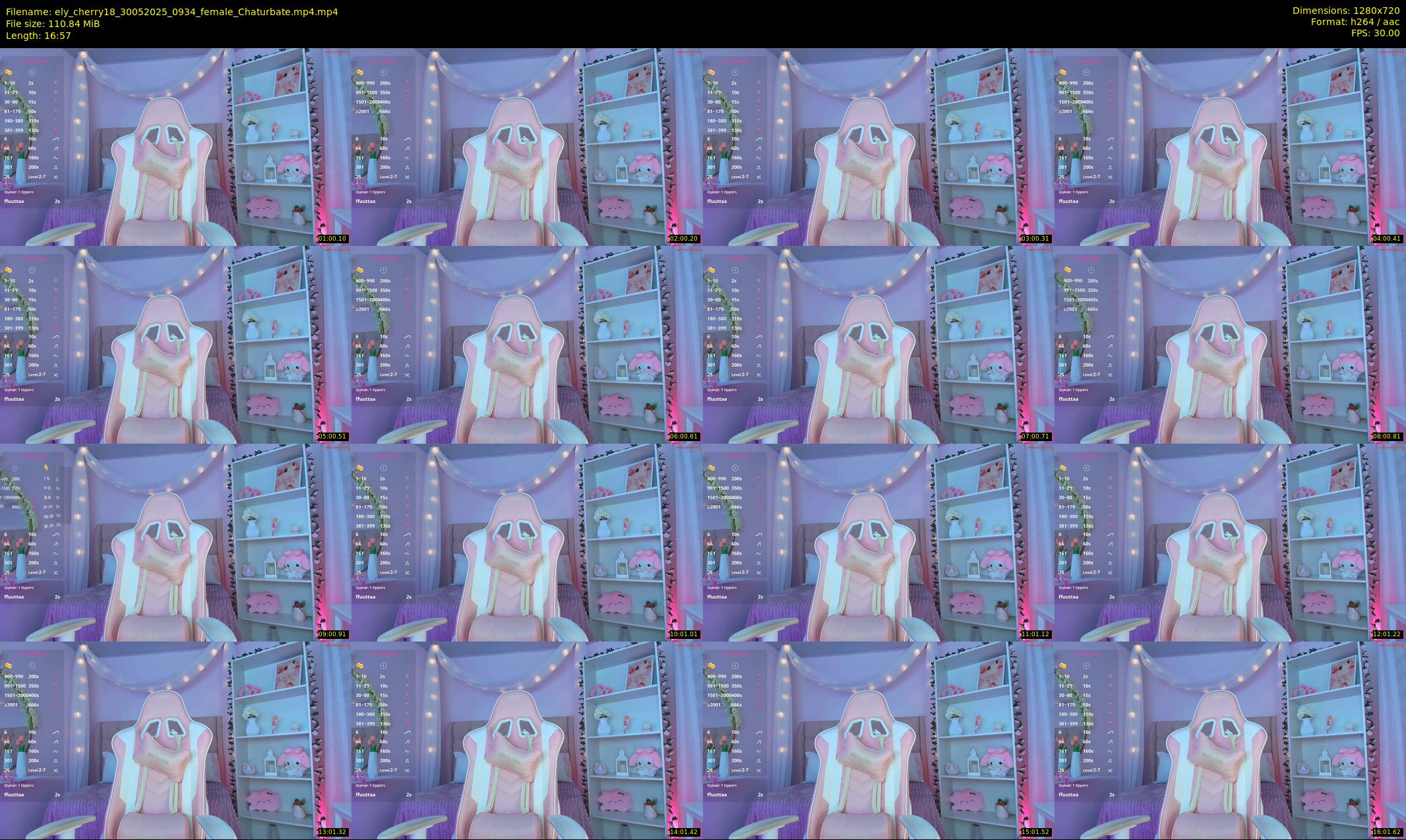 ely_cherry18 — 17 minute Chaturbate female cam show recording, 720p, May 30, 2025