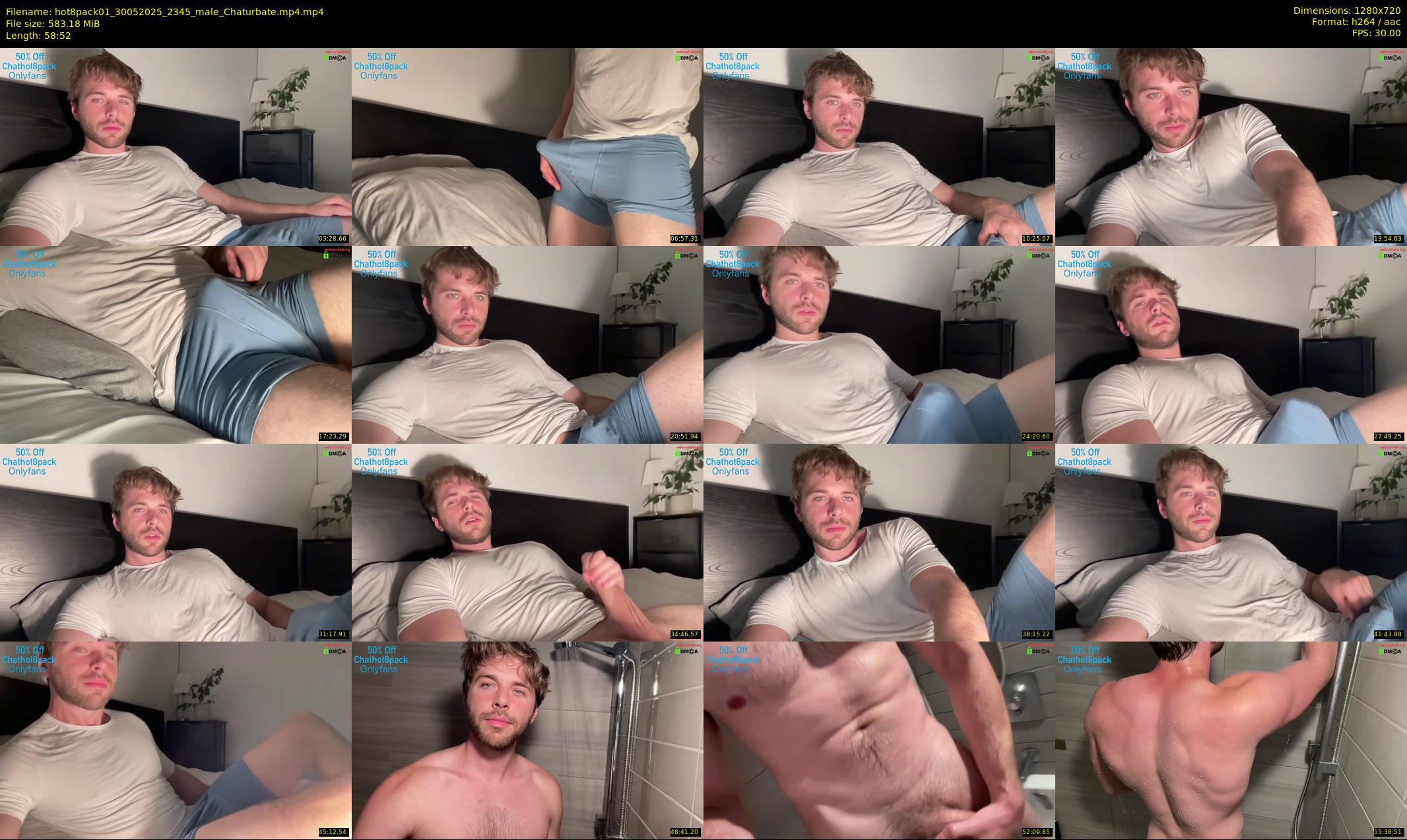 hot8pack01 — 59 minute Chaturbate male cam show recording, 720p, May 30, 2025