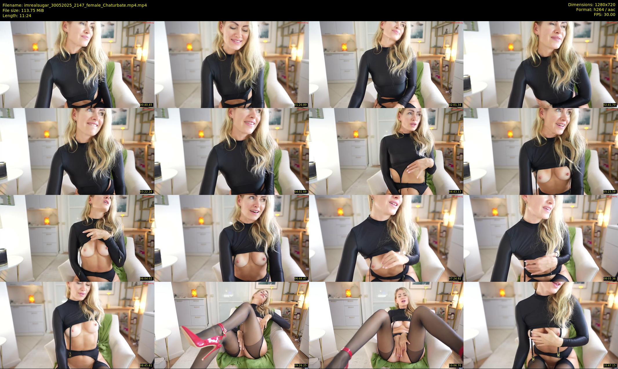imrealsugar — 12 minute Chaturbate female cam show recording, 720p, May 30, 2025