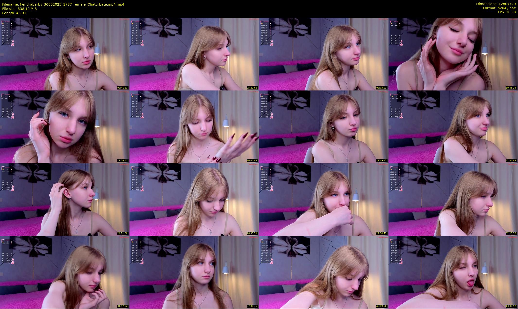 kendrabarby — 46 minute Chaturbate female cam show recording, 720p, May 30, 2025