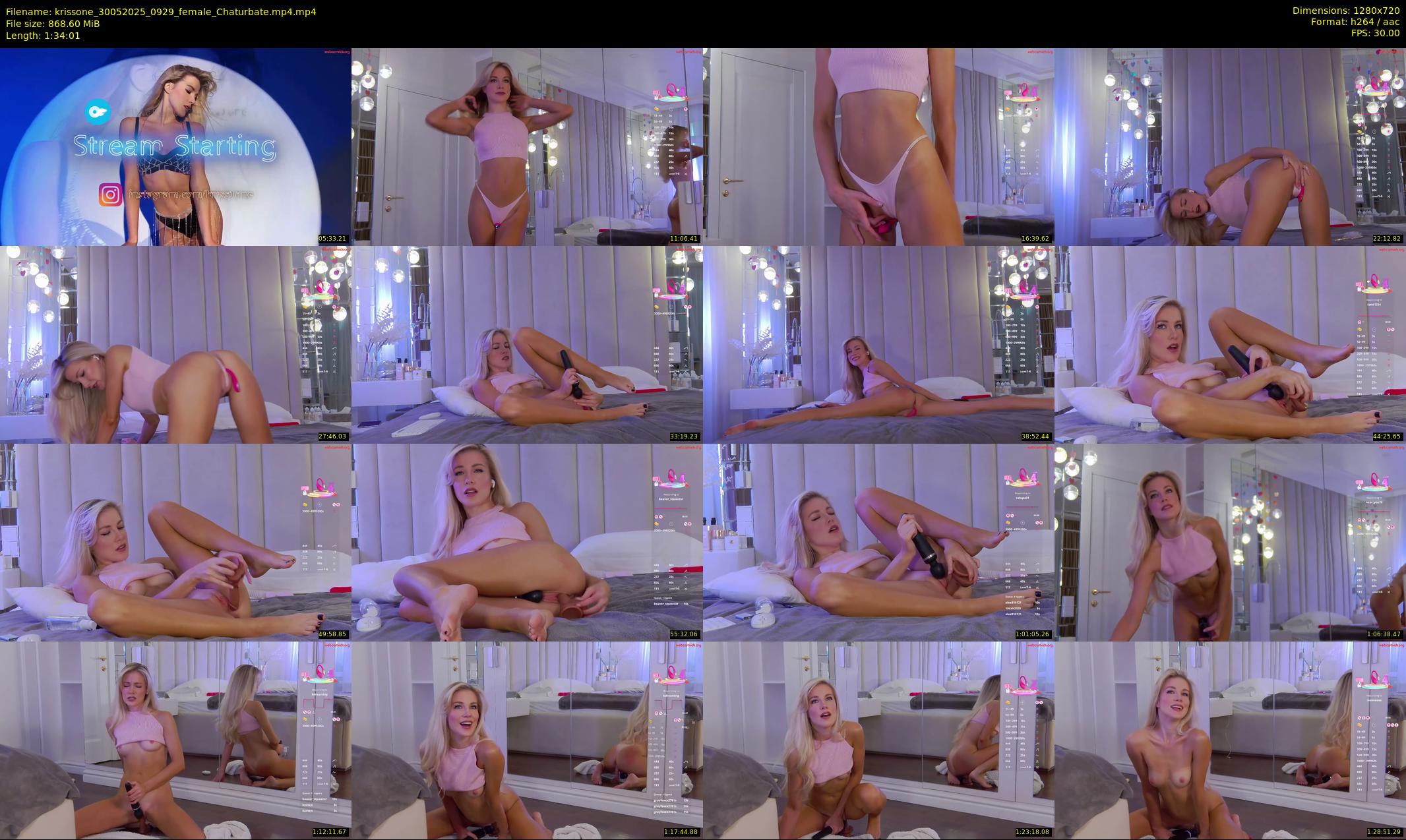 krissone — 95 minute Chaturbate female cam show recording, 720p, May 30, 2025