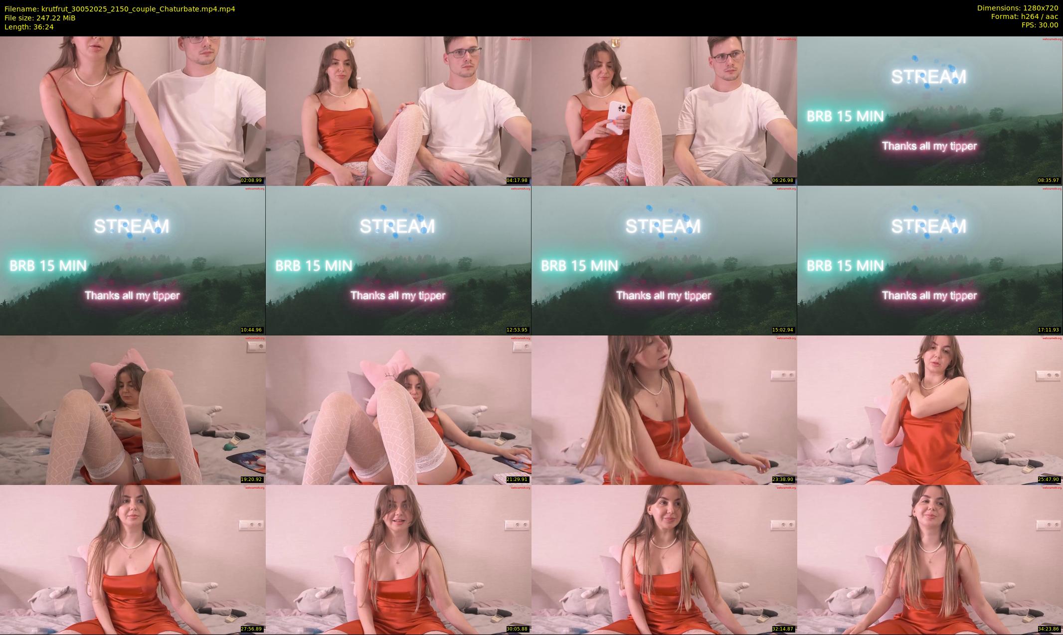 krutfrut — 37 minute Chaturbate couple cam show recording, 720p, May 30, 2025