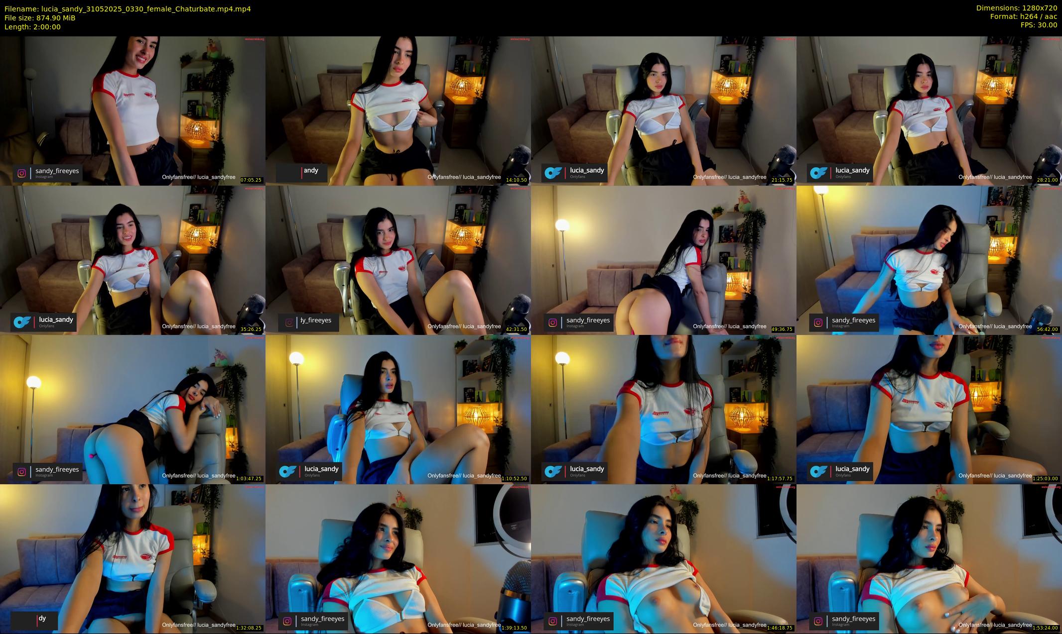 lucia_sandy — 120 minute Chaturbate female cam show recording, 720p, May 31, 2025