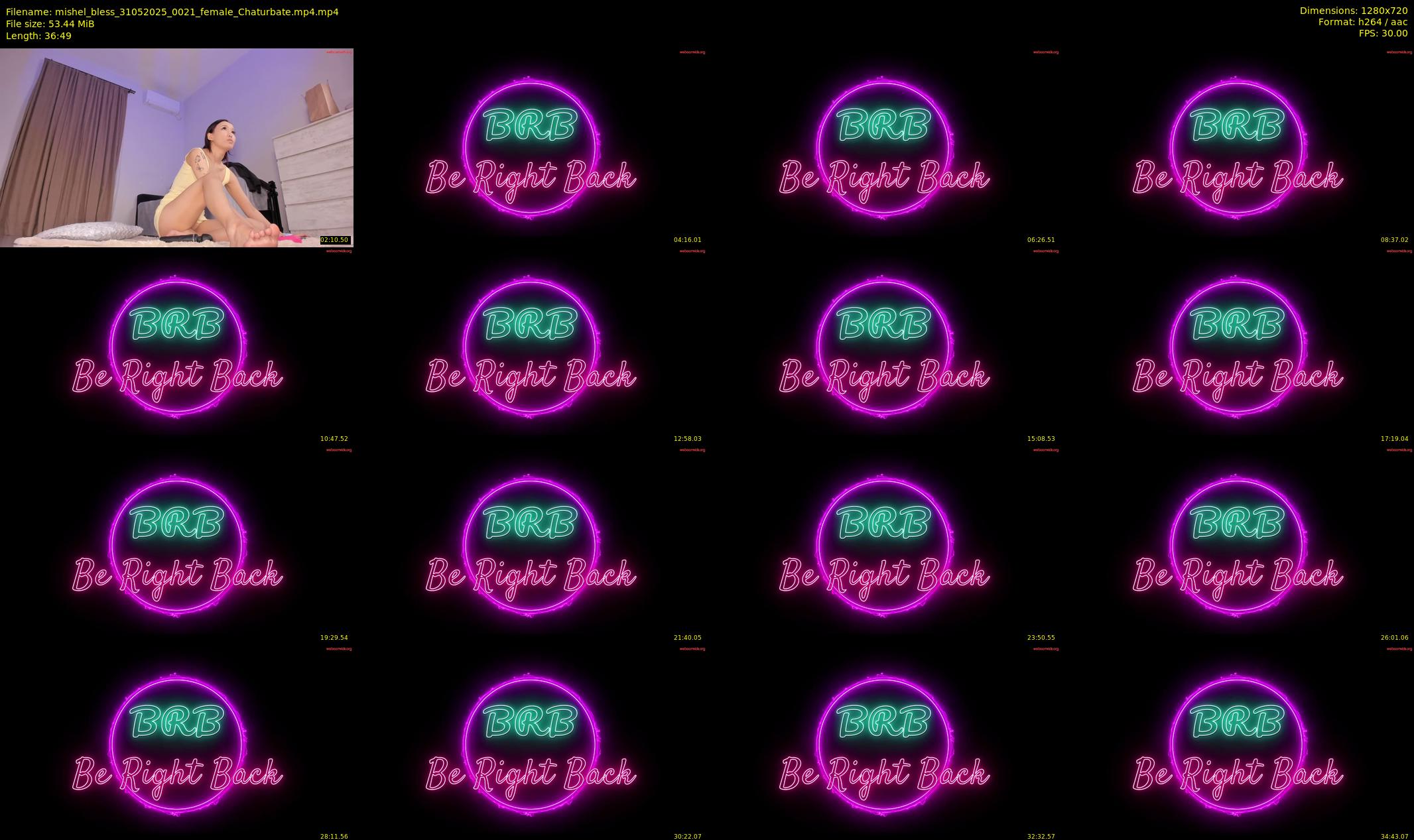 mishel_bless — 37 minute Chaturbate female cam show recording, 720p, May 31, 2025