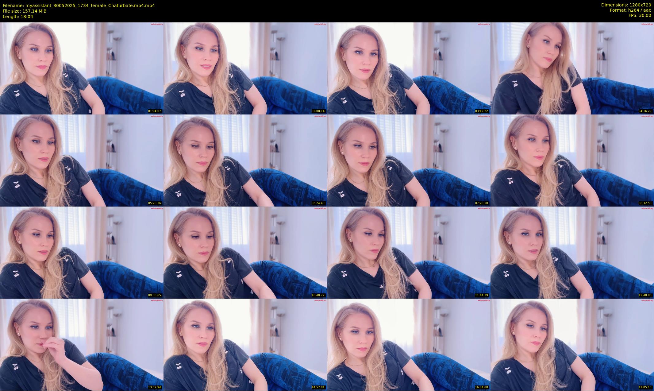 myassistant — 19 minute Chaturbate female cam show recording, 720p, May 30, 2025