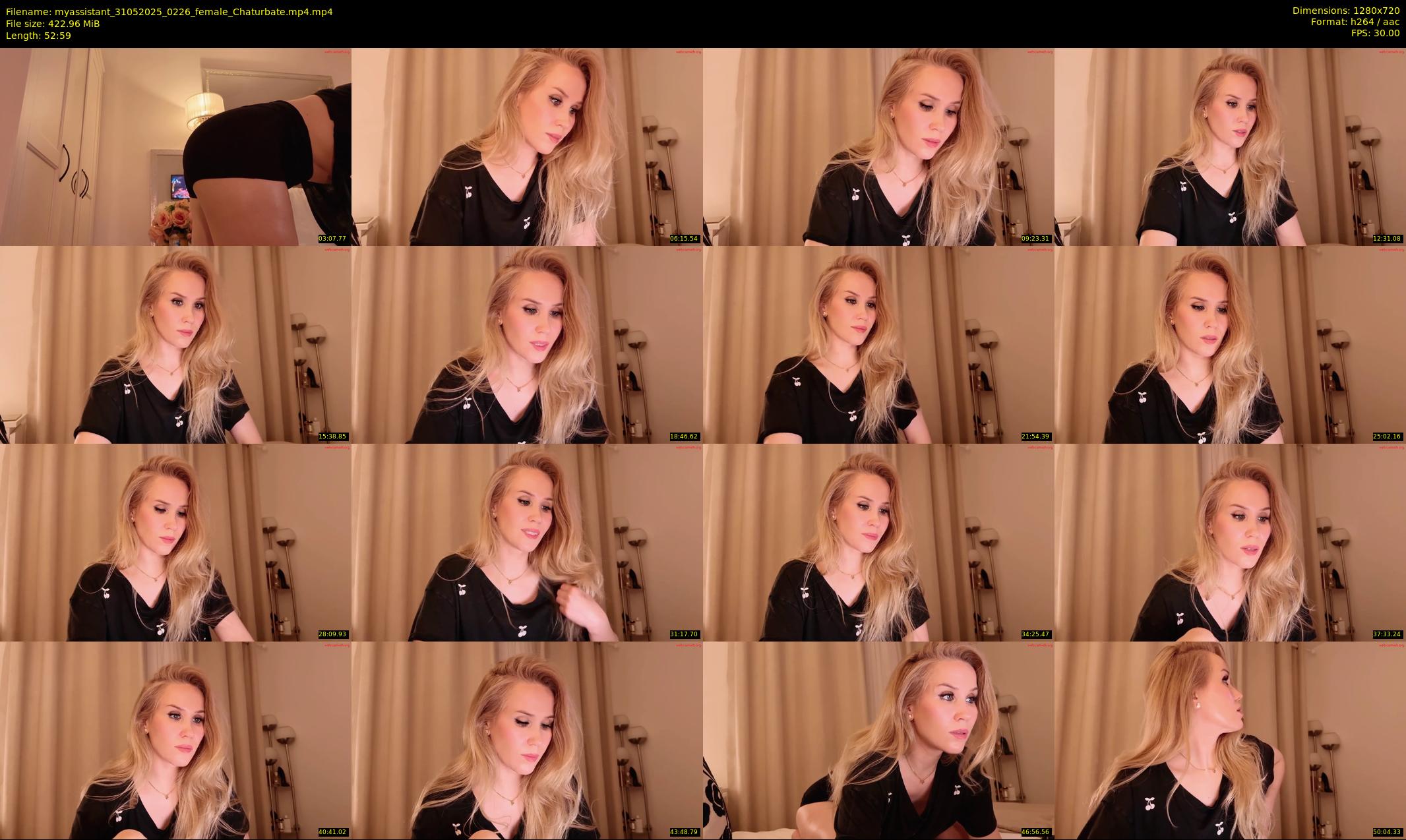 myassistant — 53 minute Chaturbate female cam show recording, 720p, May 31, 2025