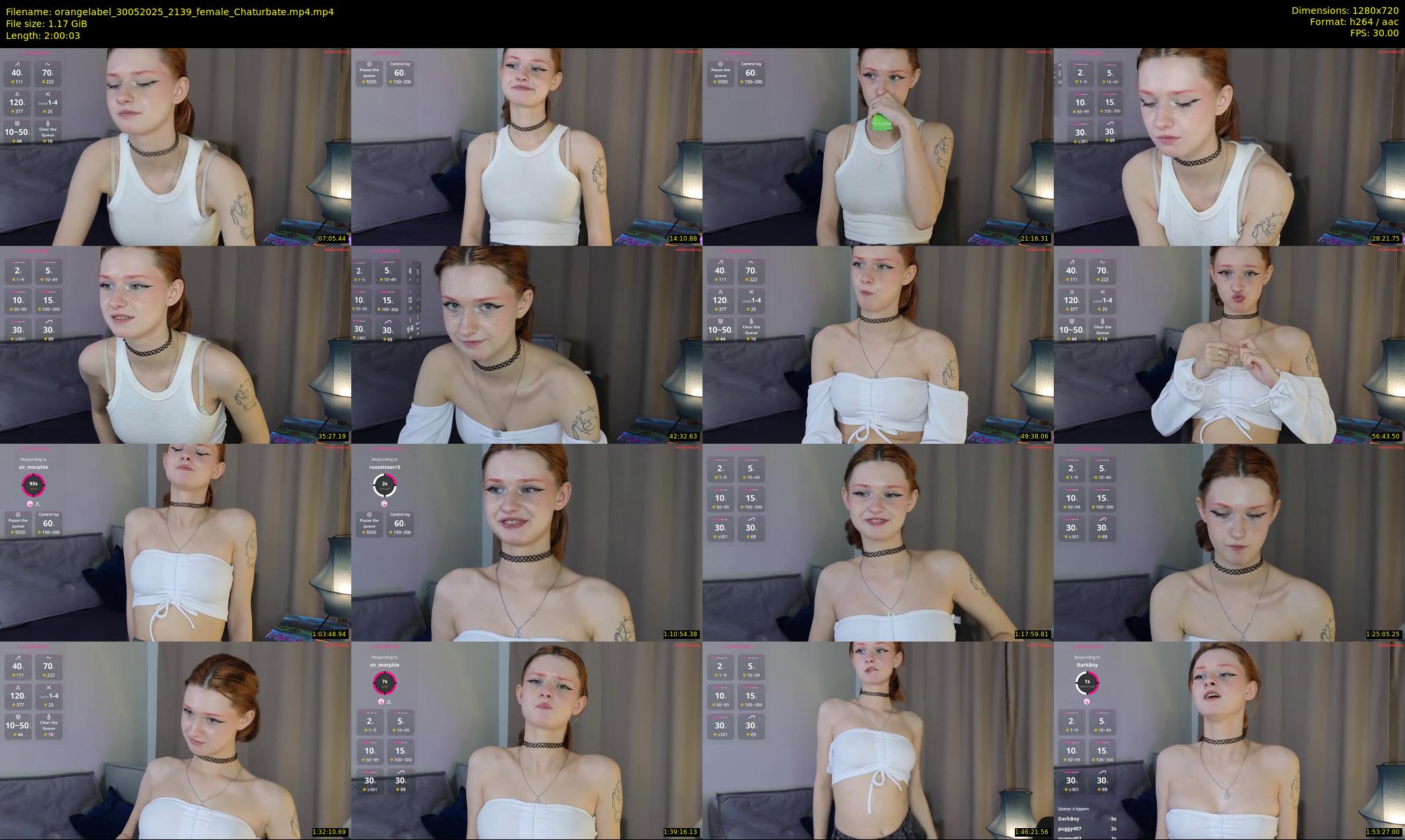 orangelabel — 121 minute Chaturbate female cam show recording, 720p, May 30, 2025