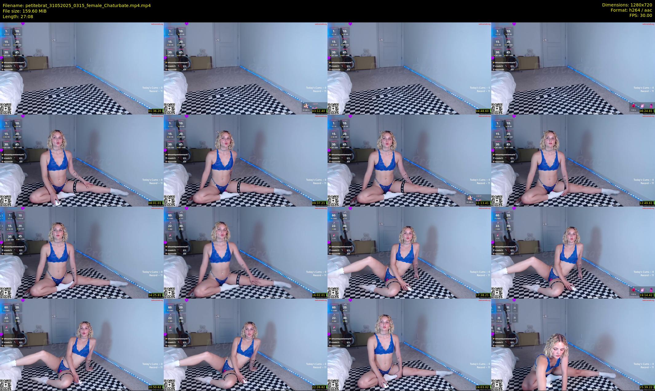petitebrat — 28 minute Chaturbate female cam show recording, 720p, May 31, 2025