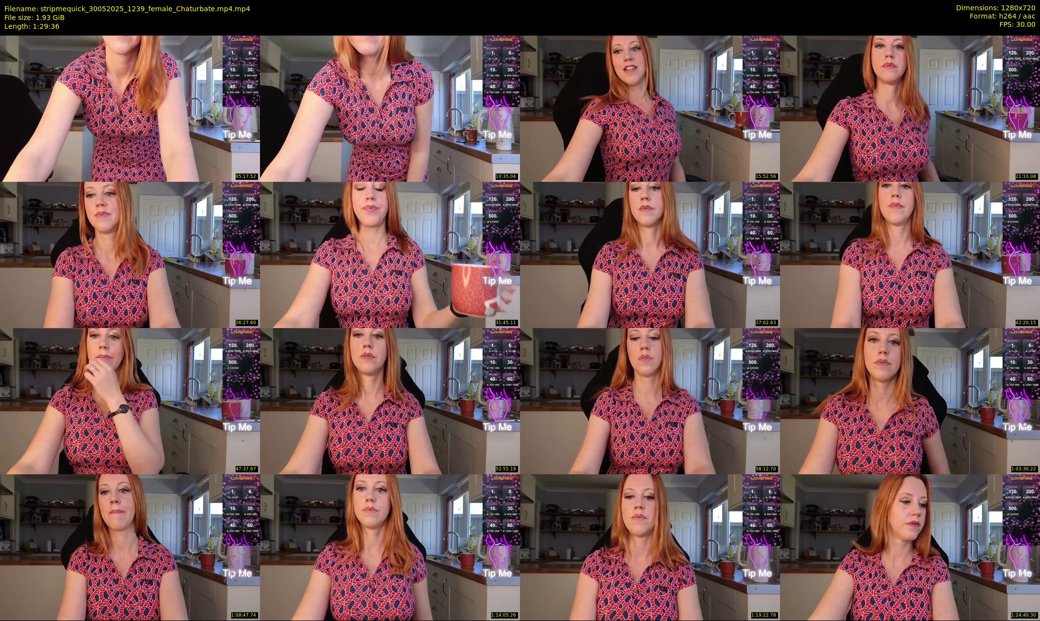 stripmequick — 90 minute Chaturbate female cam show recording, 720p, May 30, 2025