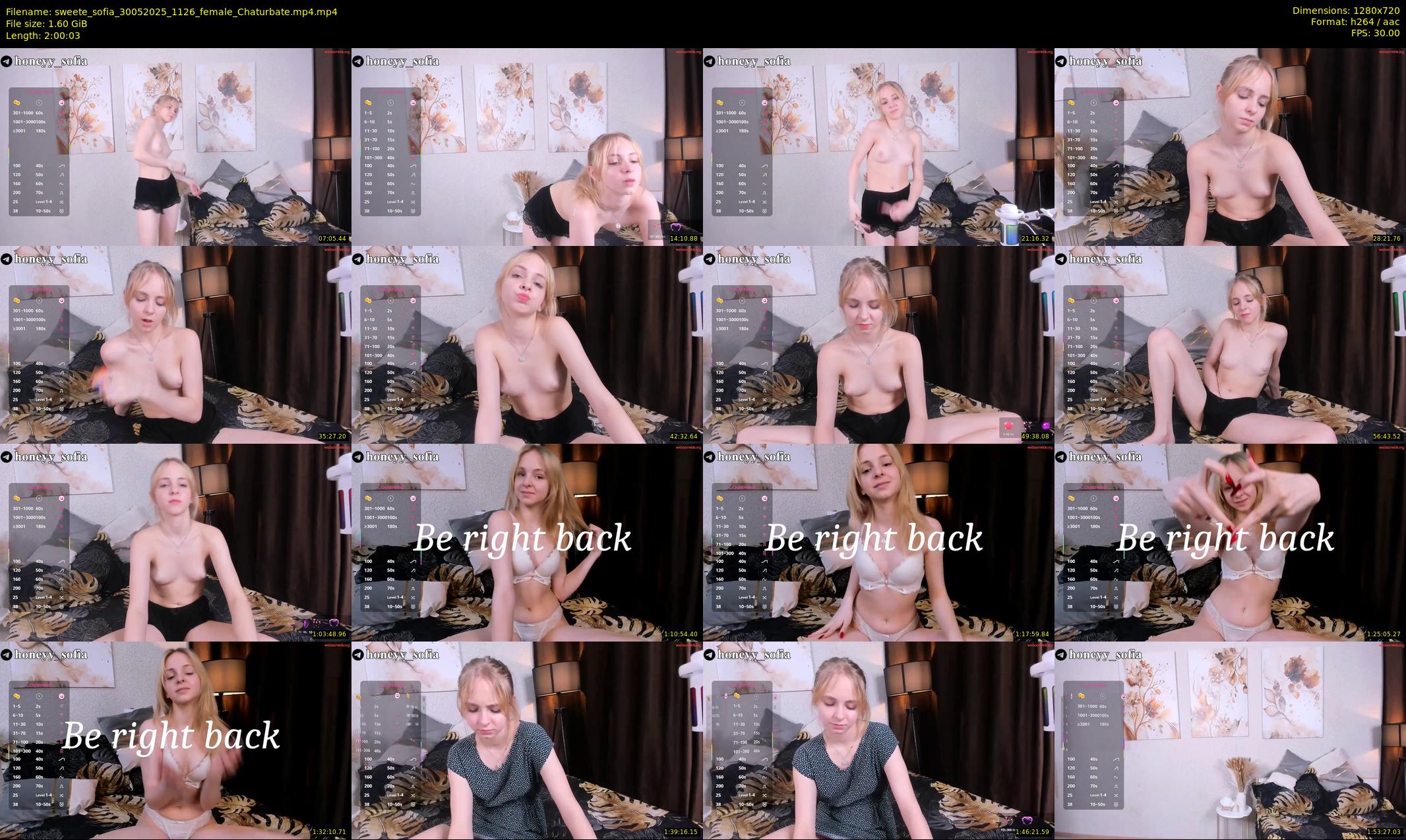 sweete_sofia — 121 minute Chaturbate female cam show recording, 720p, May 30, 2025