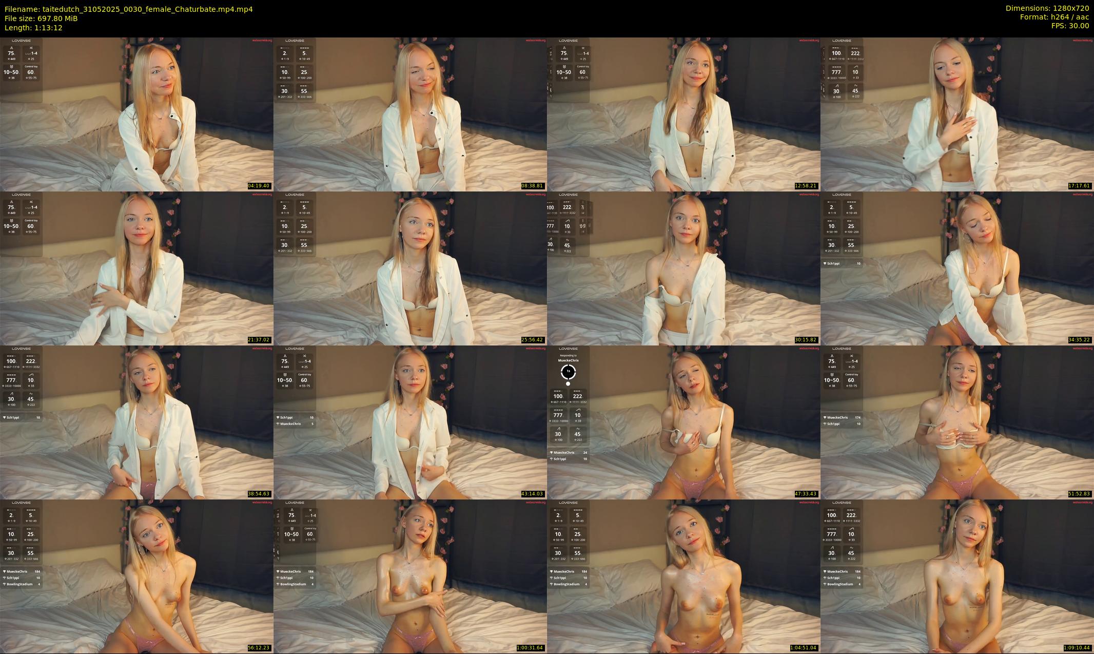taitedutch — 74 minute Chaturbate female cam show recording, 720p, May 31, 2025