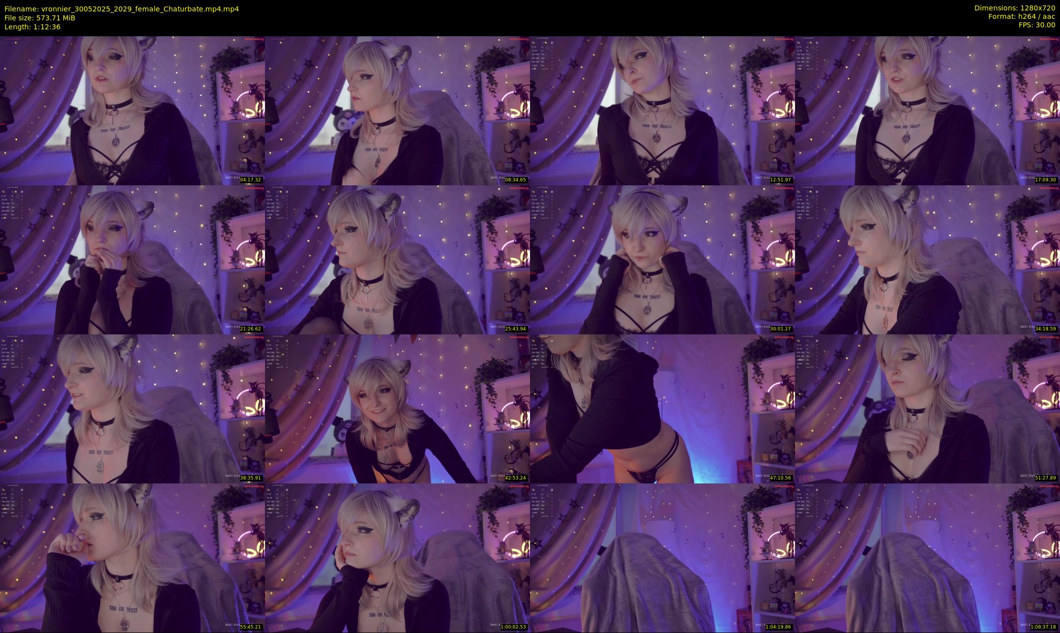 vronnier — 73 minute Chaturbate female cam show recording, 720p, May 30, 2025