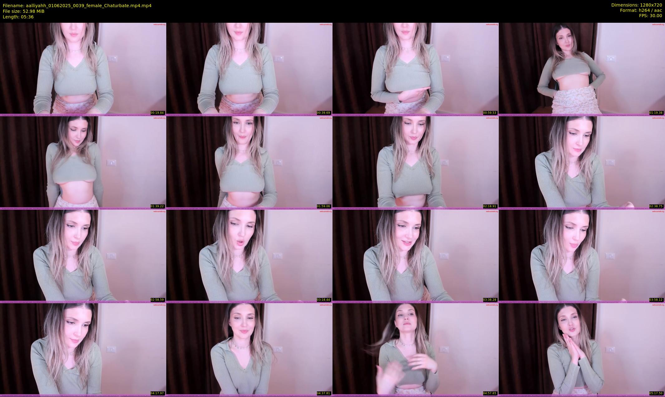 aalliyahh — 6 minute Chaturbate female cam show recording, 720p, Jun 1, 2025