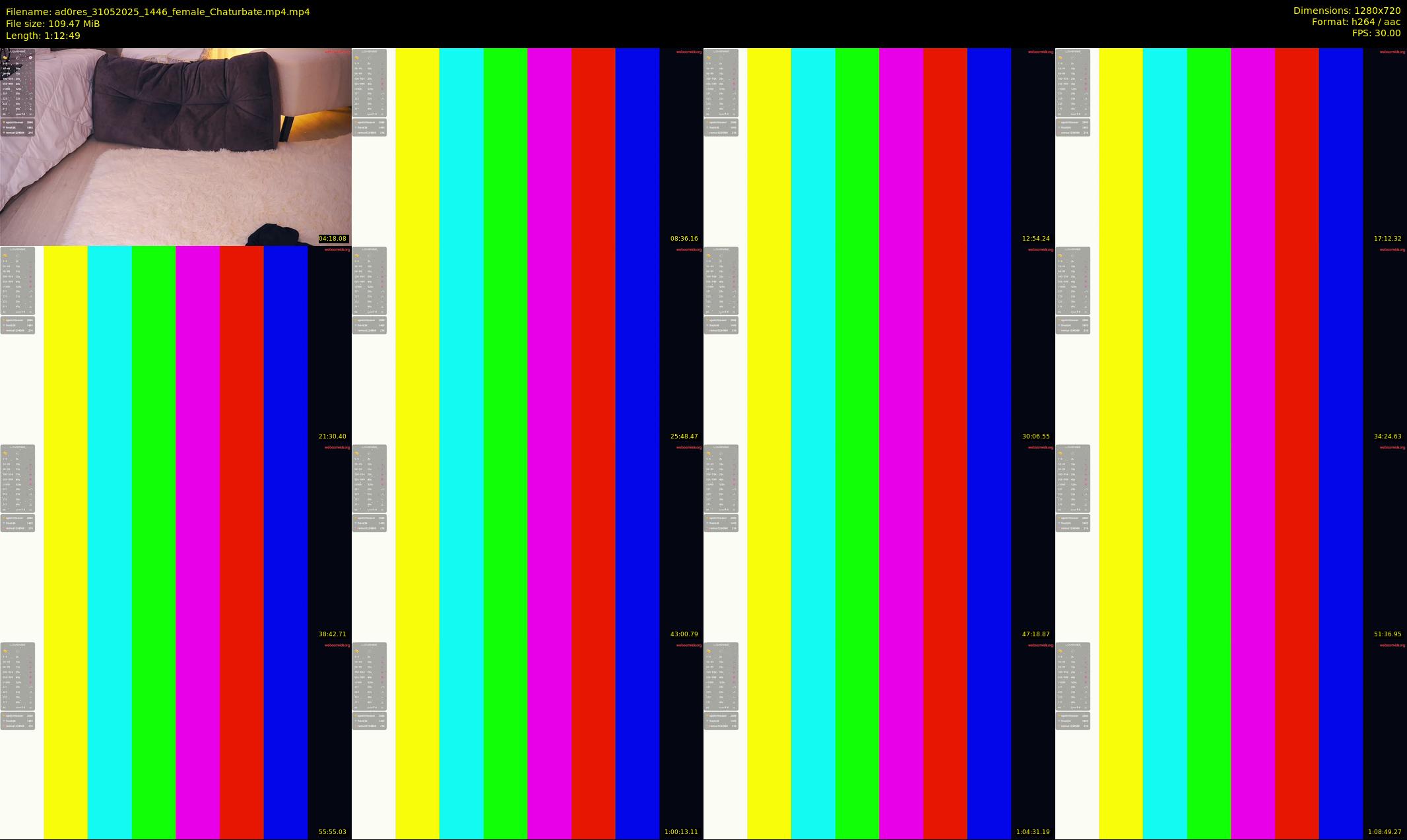 ad0res — 73 minute Chaturbate female cam show recording, 720p, May 31, 2025