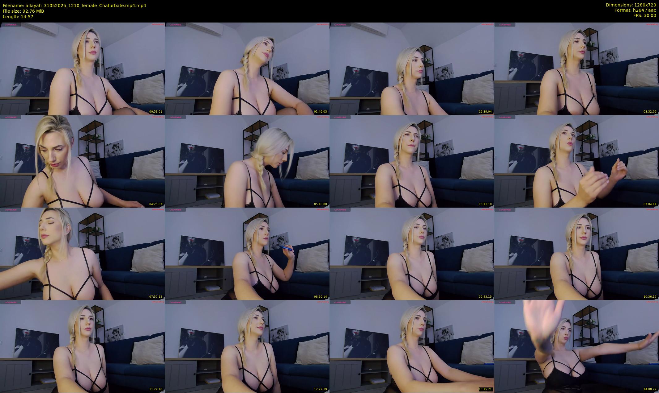 allayah — 15 minute Chaturbate female cam show recording, 720p, May 31, 2025