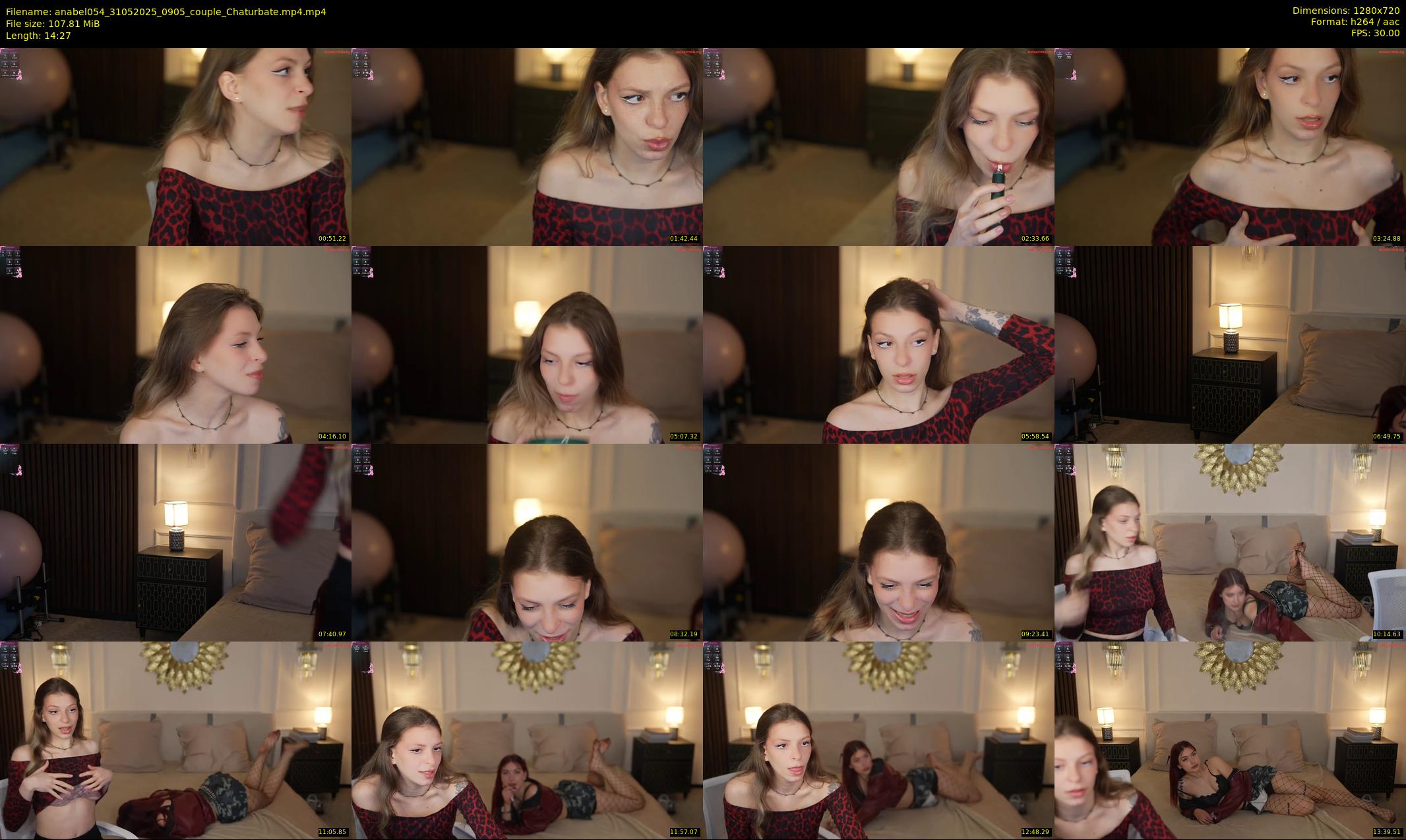 anabel054 — 15 minute Chaturbate female cam show recording, 720p, May 31, 2025