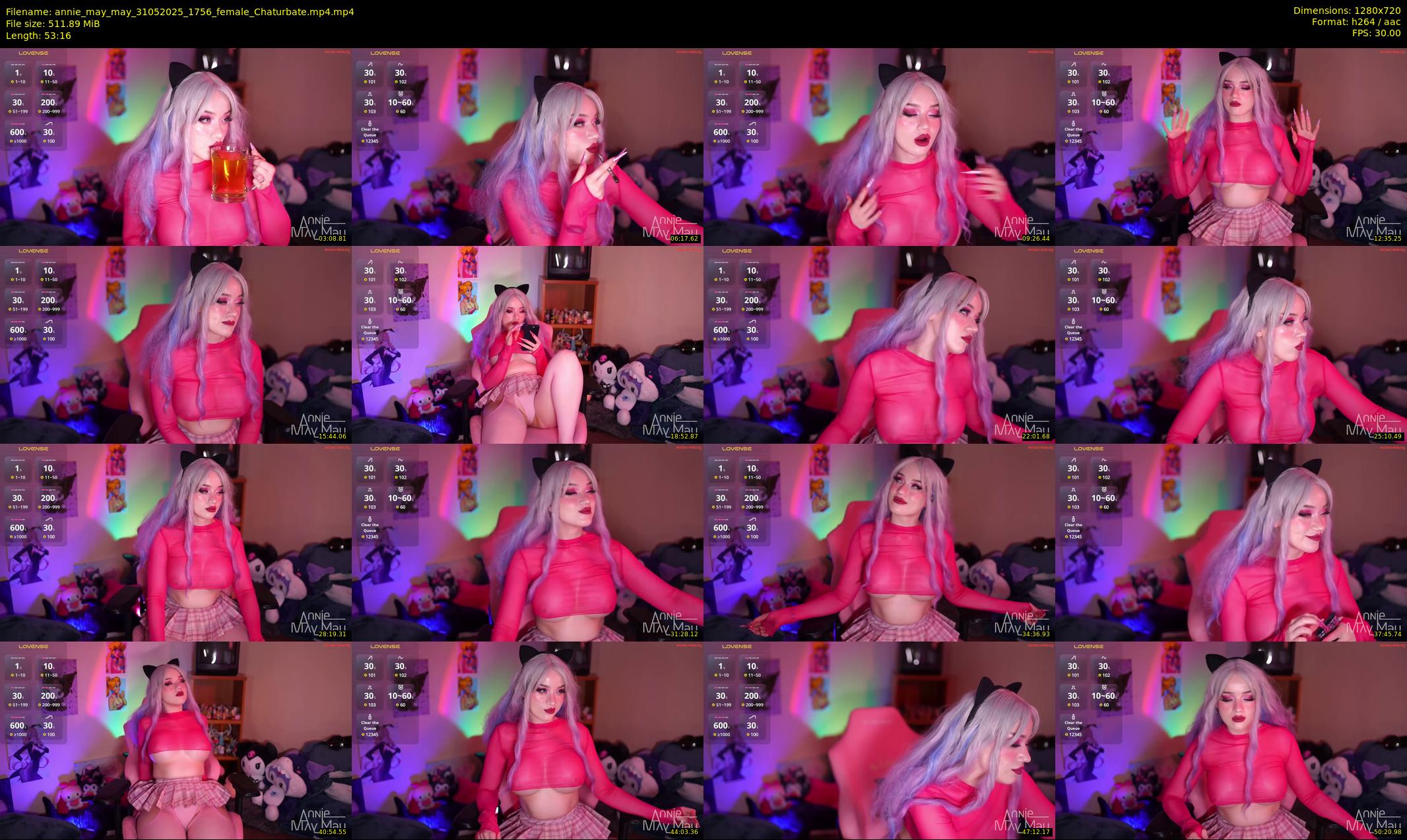 annie_may_may — 54 minute Chaturbate female cam show recording, 720p, May 31, 2025