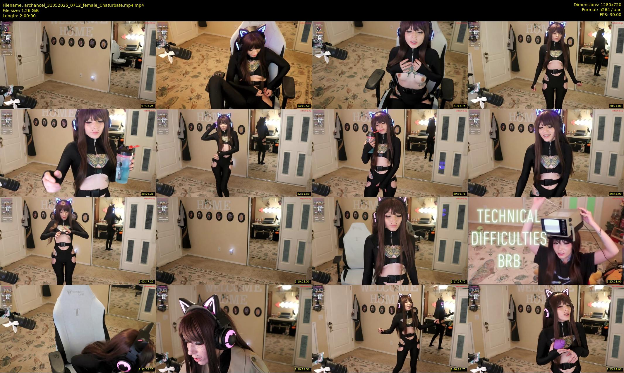 archancel — 120 minute Chaturbate female cam show recording, 720p, May 31, 2025