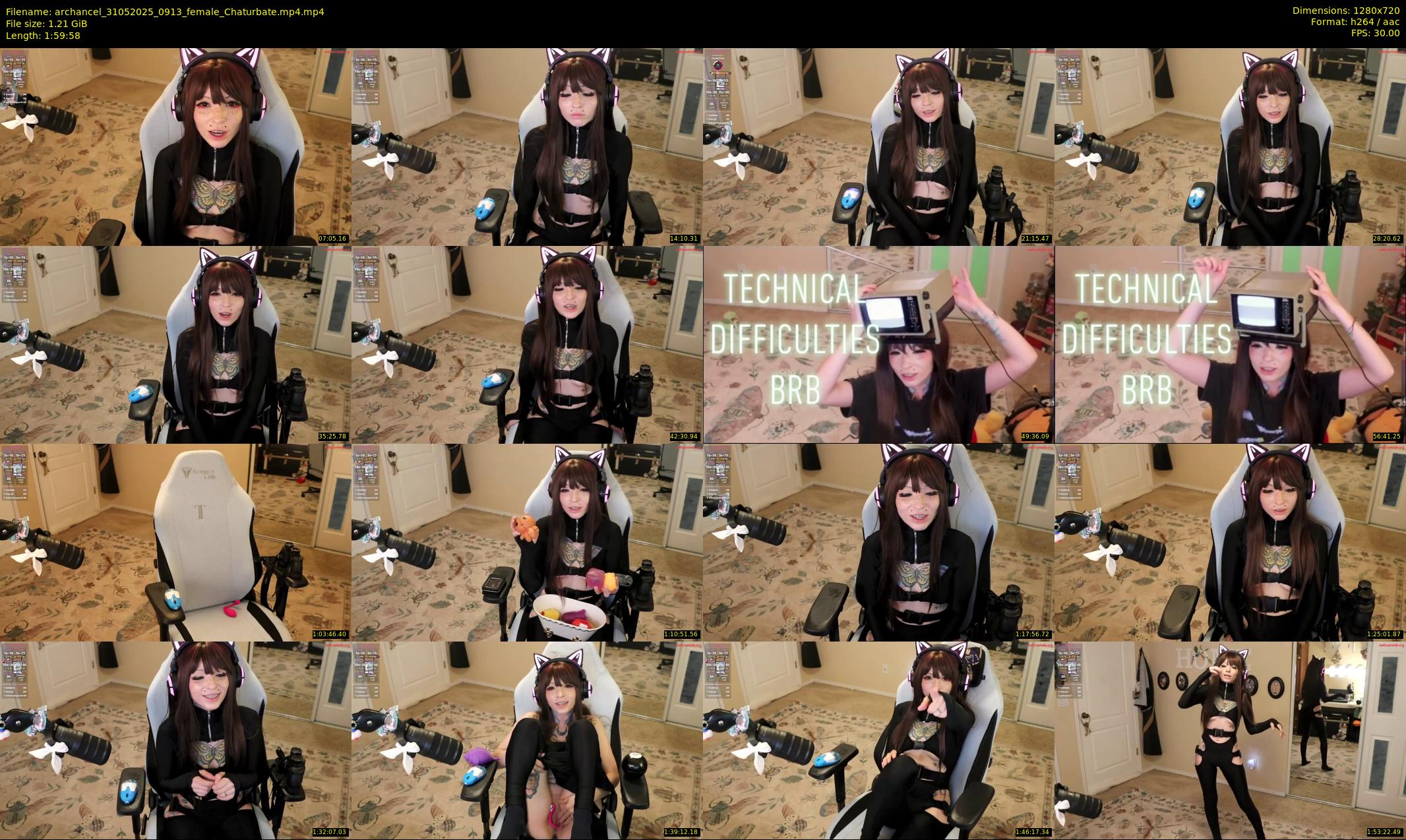 archancel — 120 minute Chaturbate female cam show recording, 720p, May 31, 2025