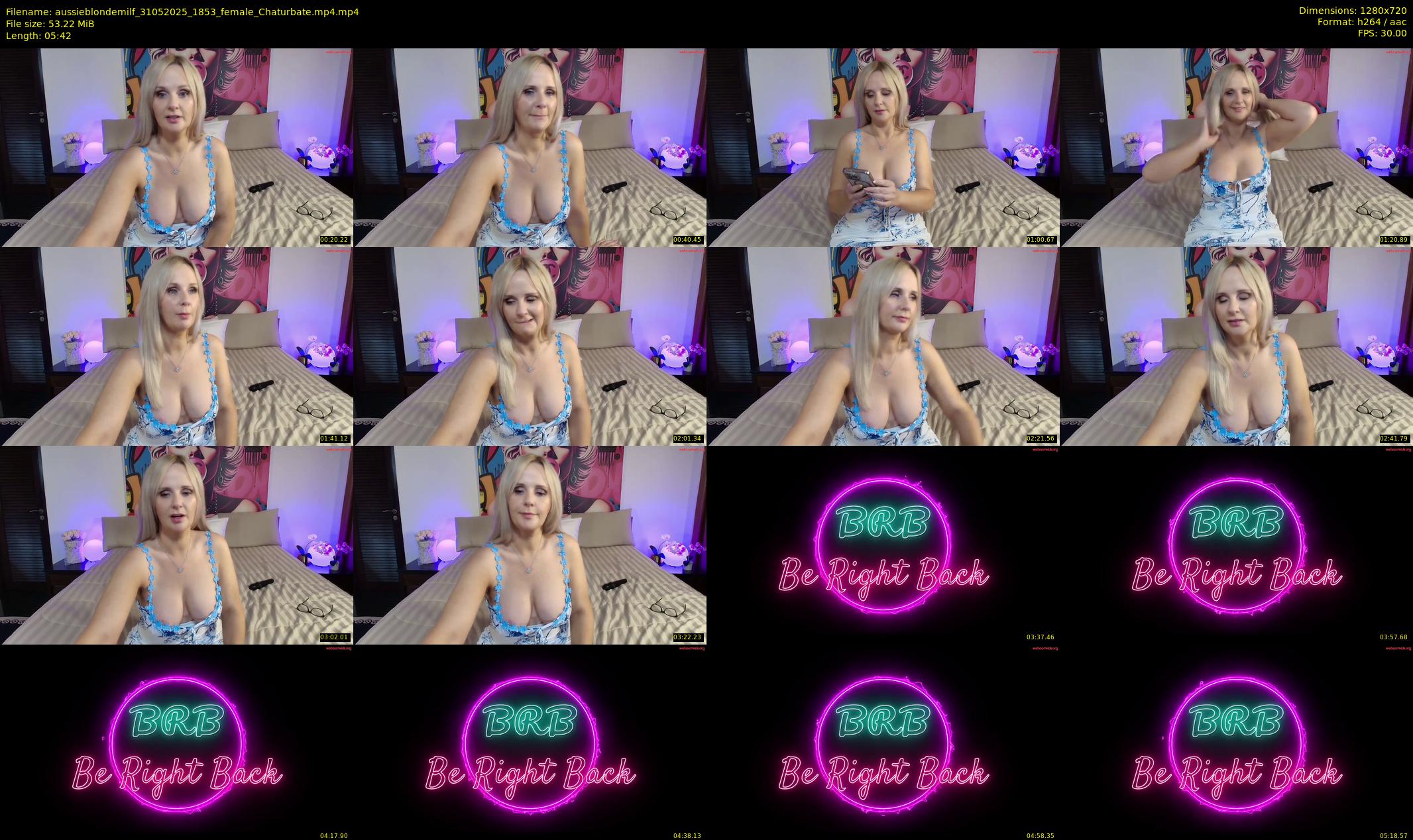 aussieblondemilf — 6 minute Chaturbate female cam show recording, 720p, May 31, 2025
