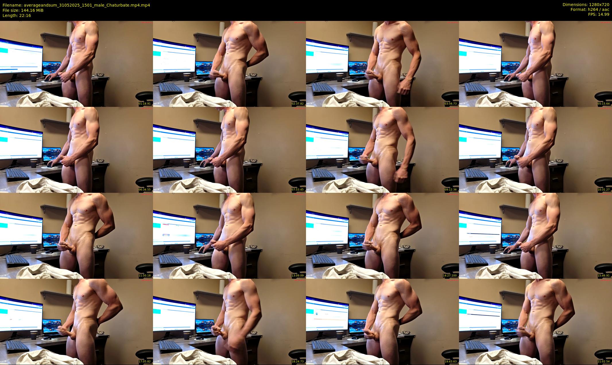 averageandsum — 23 minute Chaturbate male cam show recording, 720p, May 31, 2025