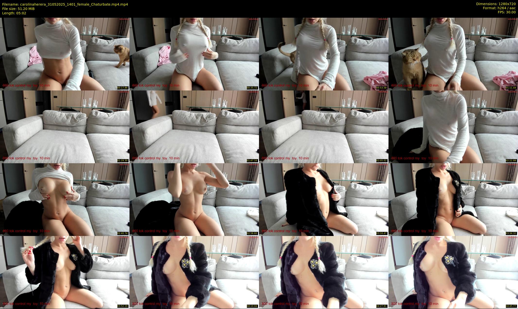 carolinaherera — 6 minute Chaturbate female cam show recording, 720p, May 31, 2025