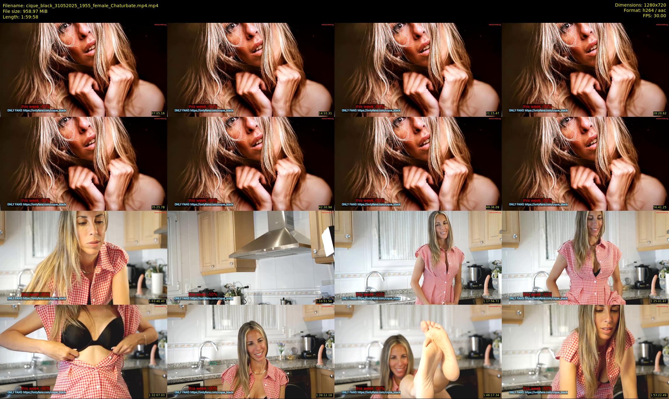 cique_black — 120 minute Chaturbate female cam show recording, 720p, May 31, 2025