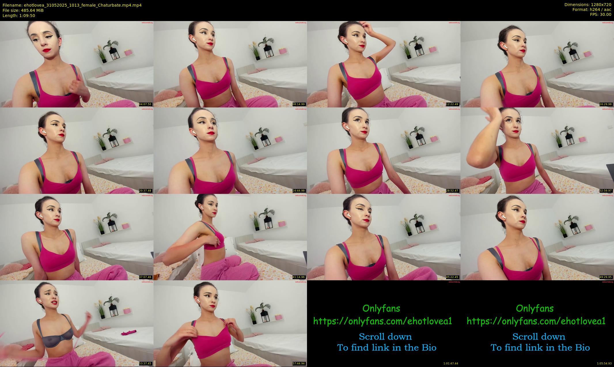 ehotlovea — 70 minute Chaturbate female cam show recording, 720p, May 31, 2025