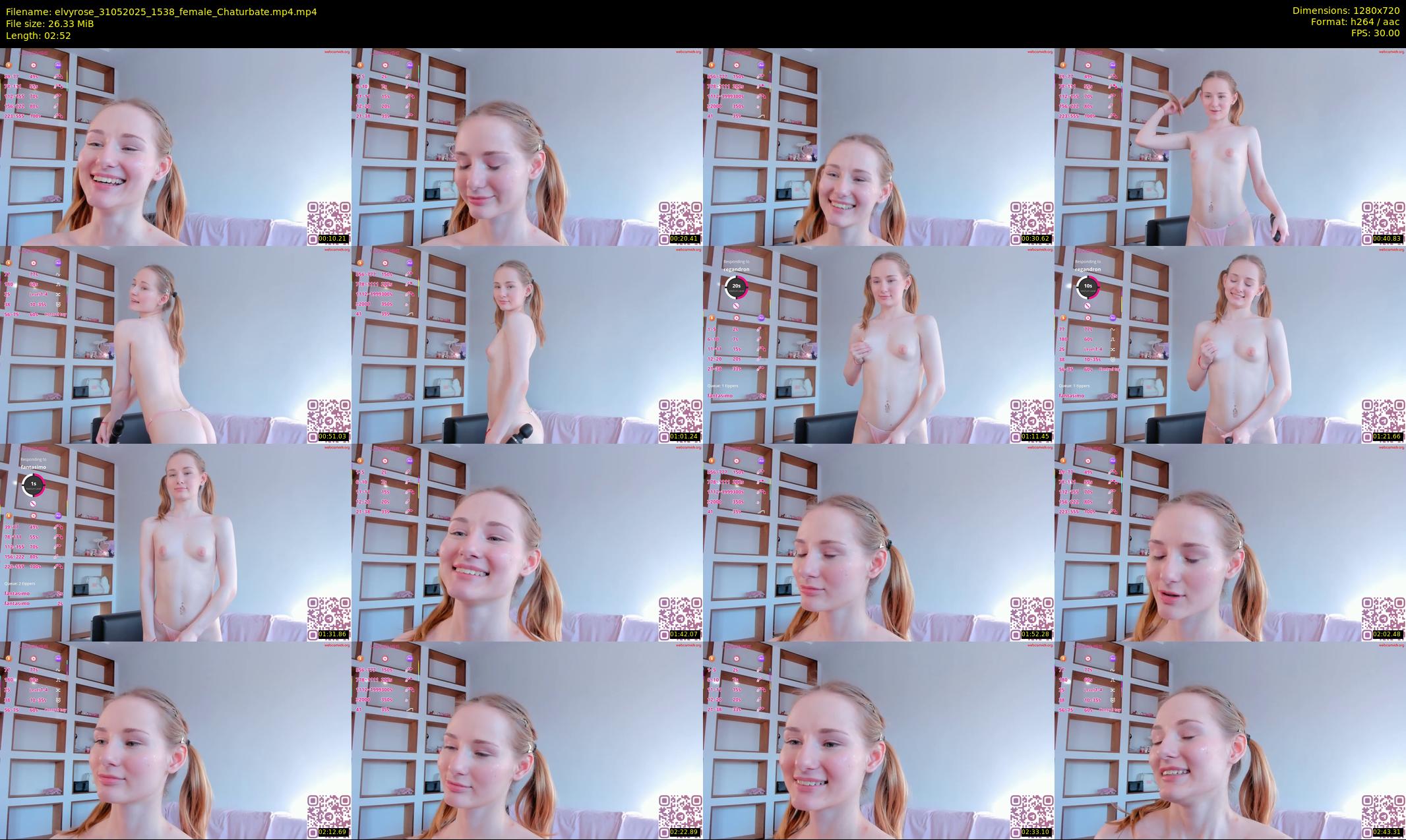 elvyrose — 3 minute Chaturbate female cam show recording, 720p, May 31, 2025