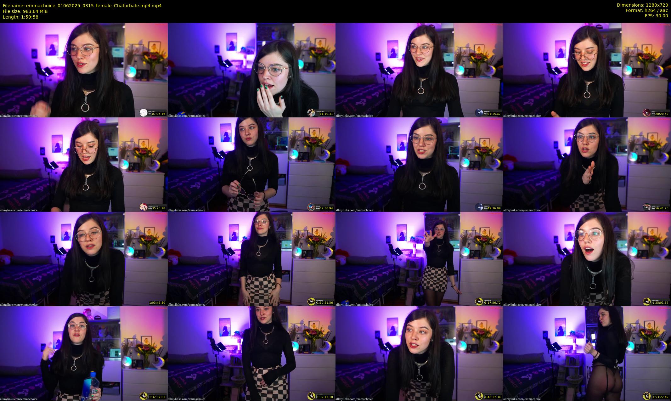 emmachoice — 120 minute Chaturbate female cam show recording, 720p, Jun 1, 2025