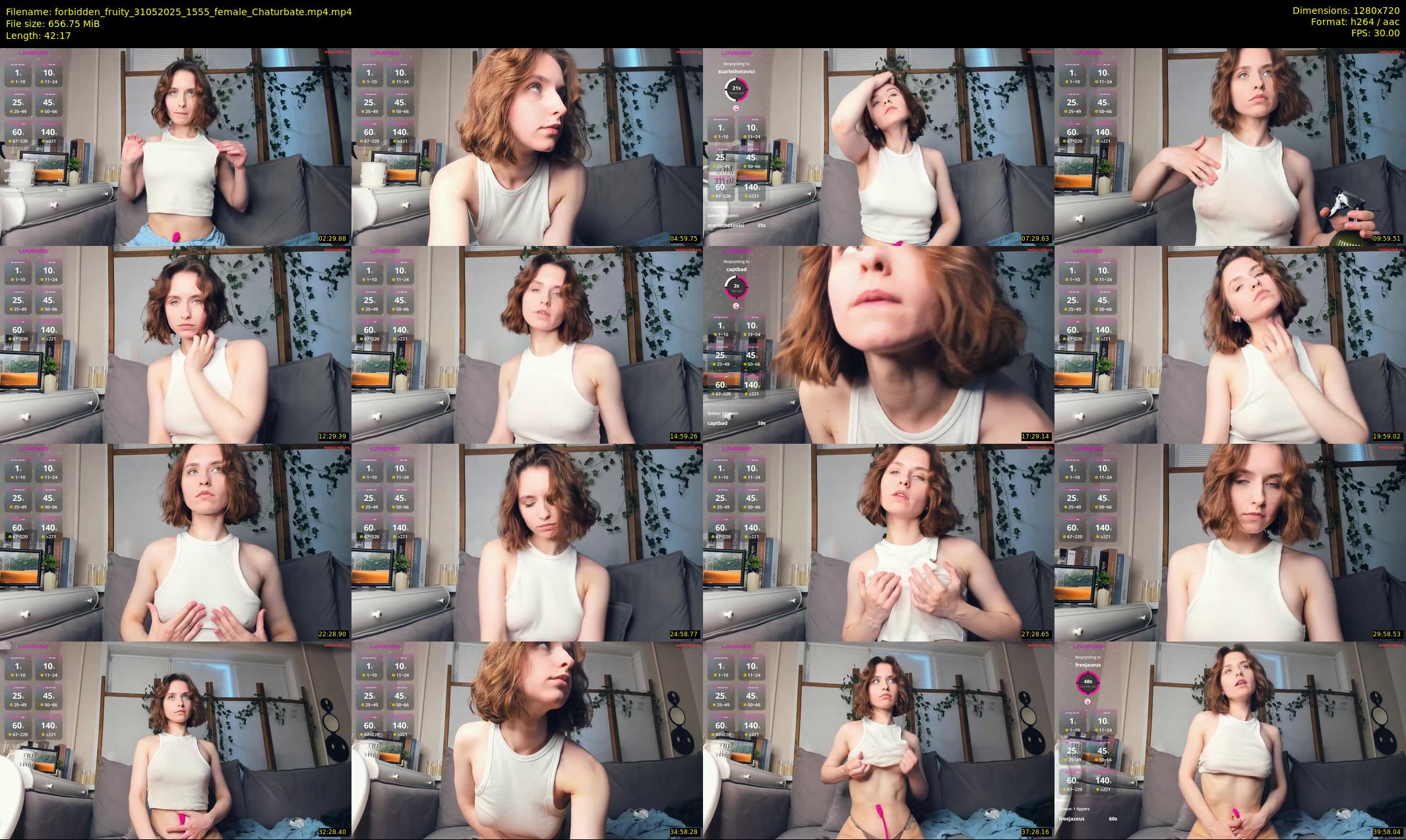 forbidden_fruity — 43 minute Chaturbate female cam show recording, 720p, May 31, 2025