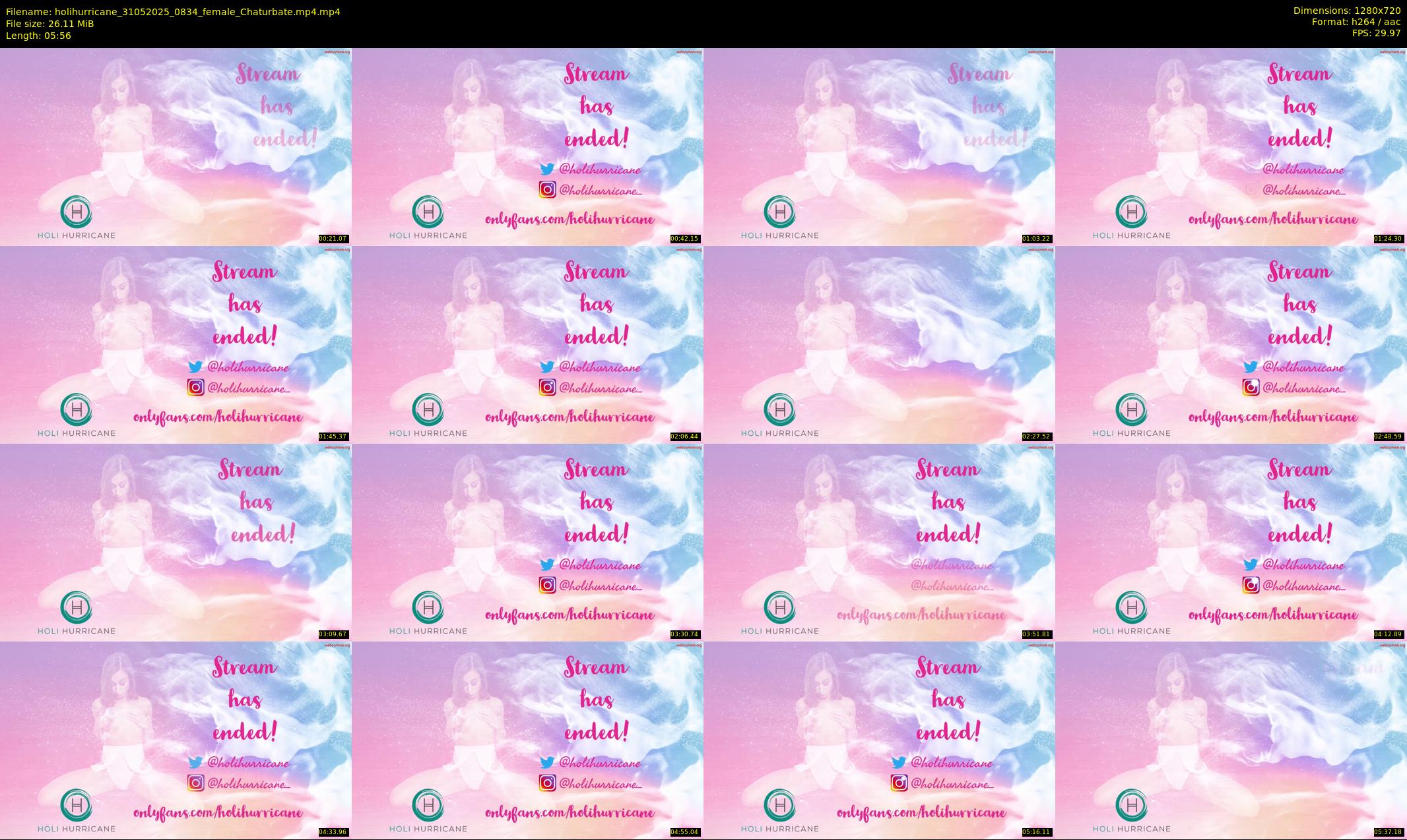 holihurricane — 6 minute Chaturbate female cam show recording, 720p, May 31, 2025