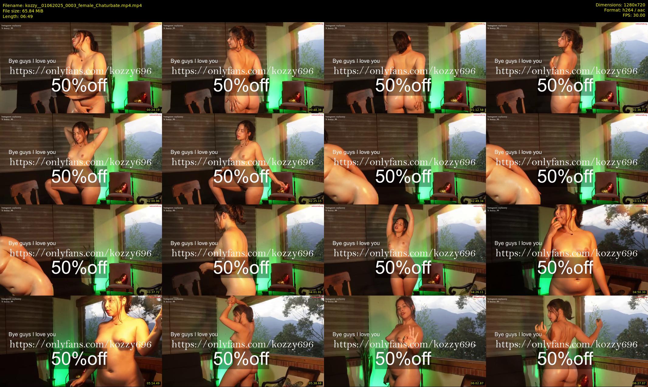 kozzy_ — 7 minute Chaturbate female cam show recording, 720p, Jun 1, 2025