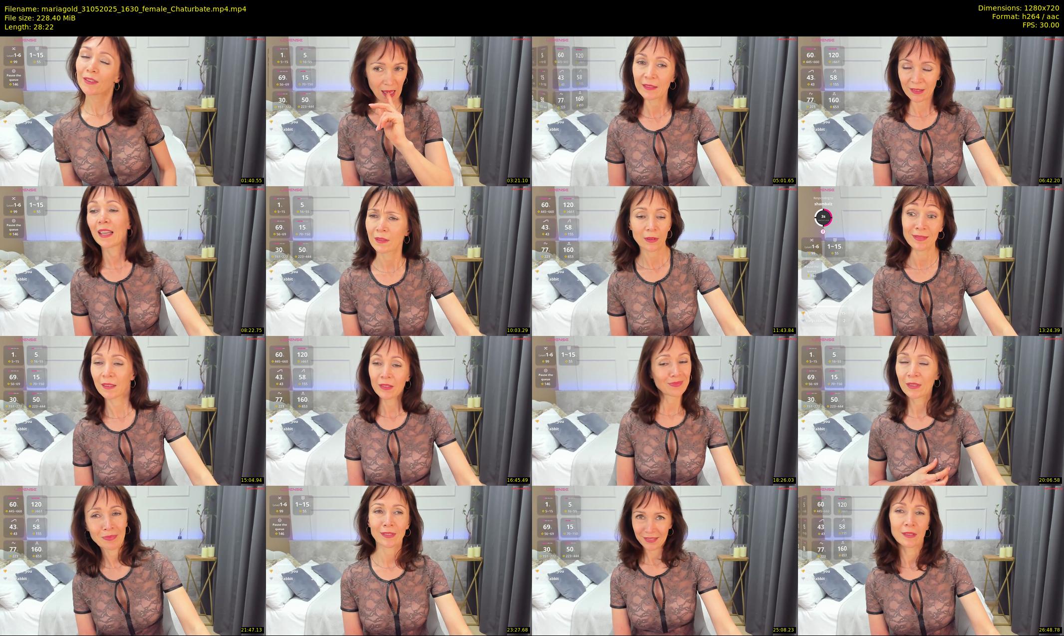 mariagold — 29 minute Chaturbate female cam show recording, 720p, May 31, 2025