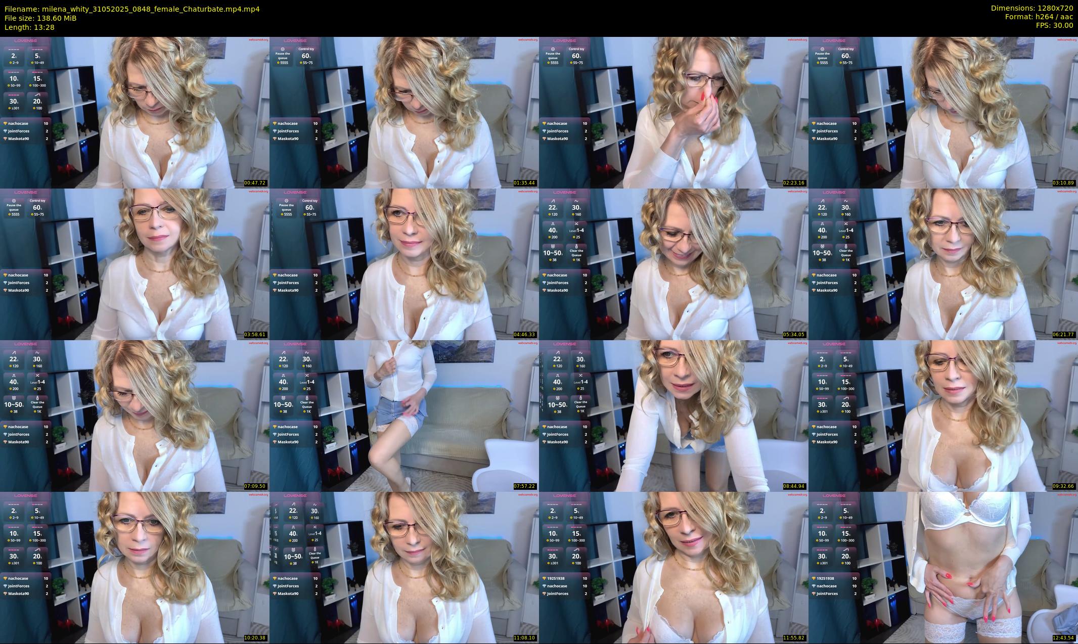 milena_whity — 14 minute Chaturbate female cam show recording, 720p, May 31, 2025