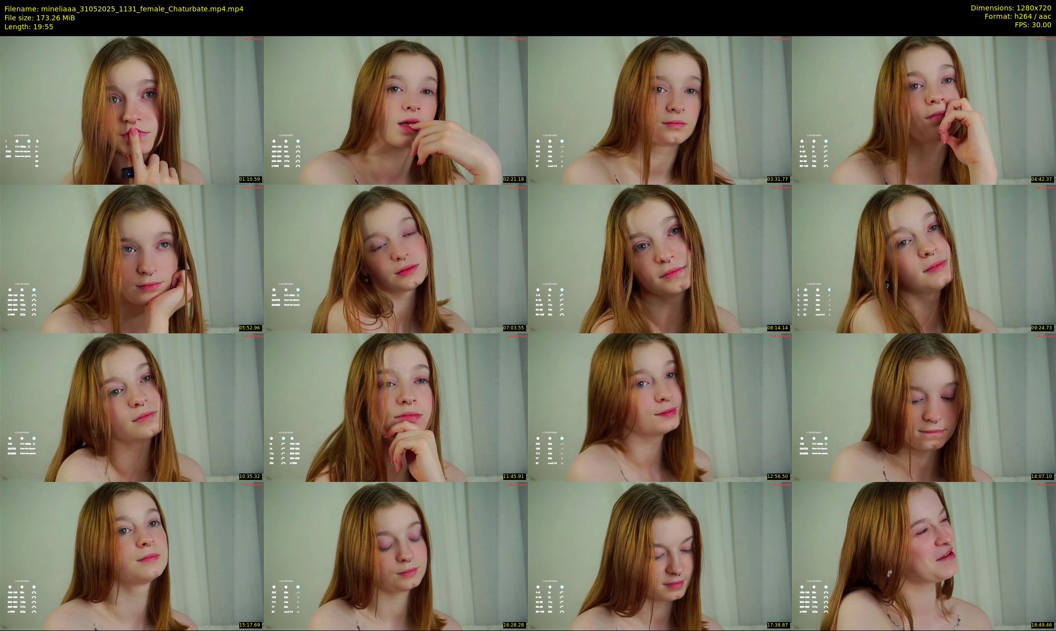 mineliaaa — 20 minute Chaturbate female cam show recording, 720p, May 31, 2025