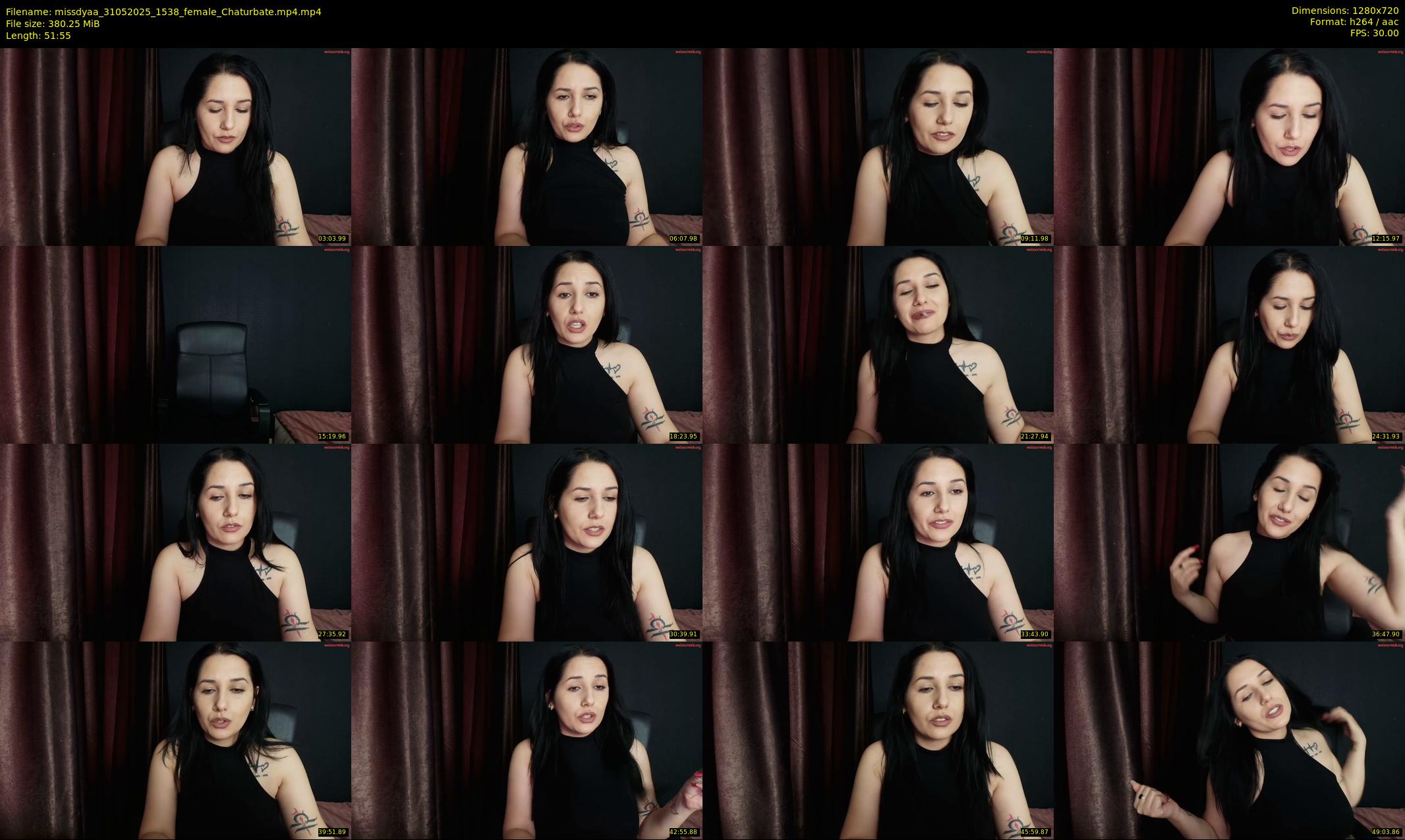 missdyaa — 52 minute Chaturbate female cam show recording, 720p, May 31, 2025