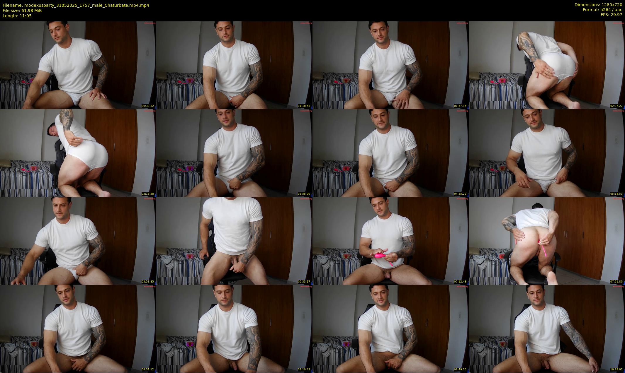 modexusparty — 12 minute Chaturbate male cam show recording, 720p, May 31, 2025