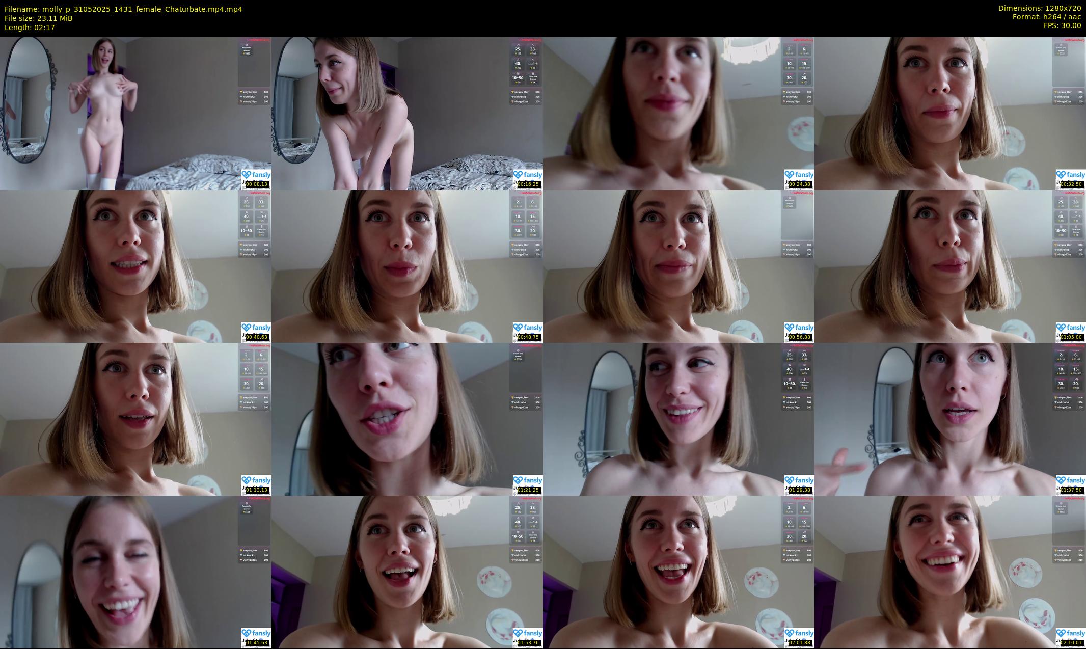 molly_p — 3 minute Chaturbate female cam show recording, 720p, May 31, 2025