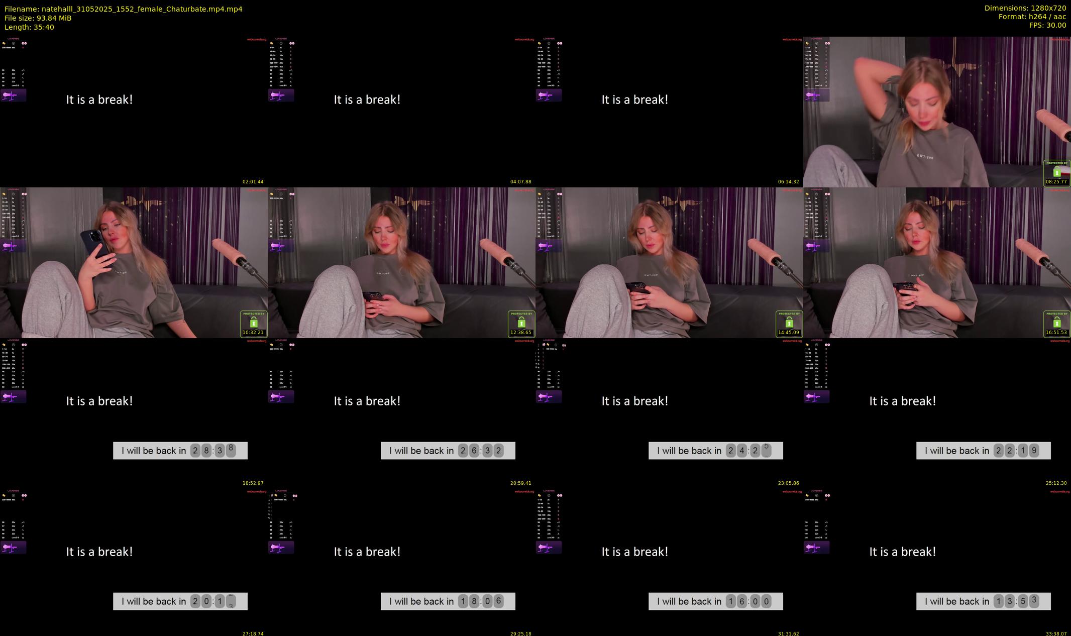 natehalll — 36 minute Chaturbate female cam show recording, 720p, May 31, 2025