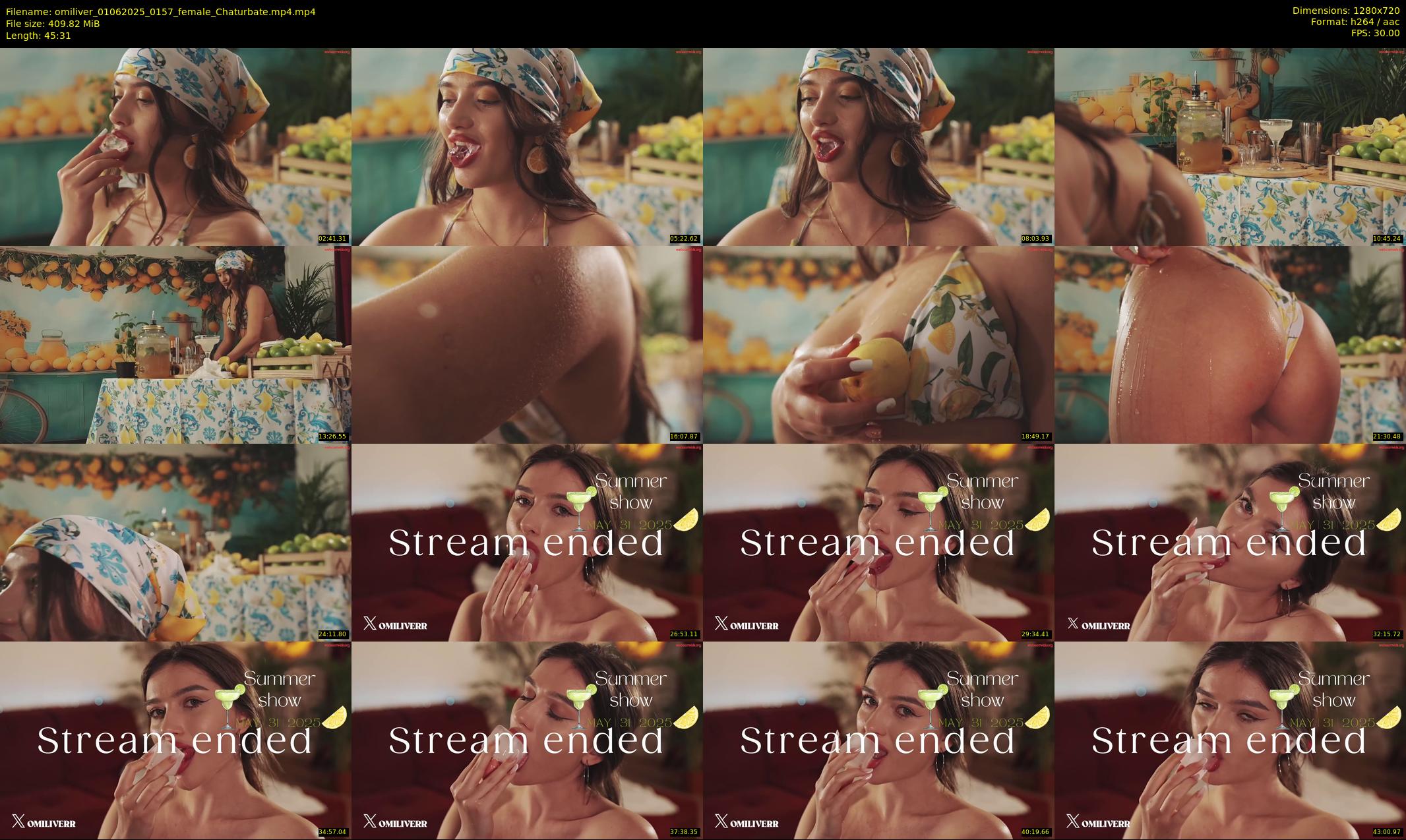 omiliver — 46 minute Chaturbate female cam show recording, 720p, Jun 1, 2025
