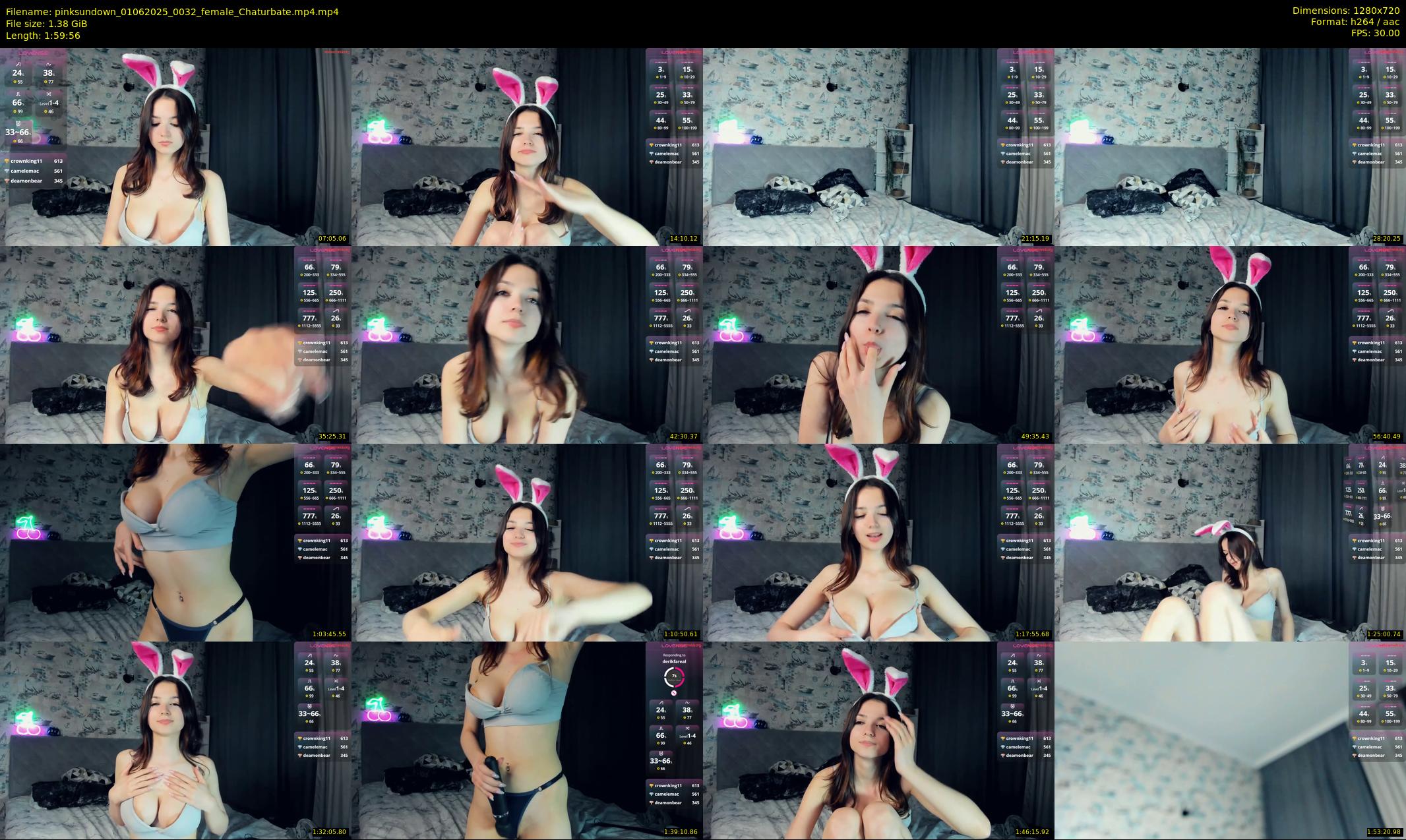 pinksundown — 120 minute Chaturbate female cam show recording, 720p, Jun 1, 2025
