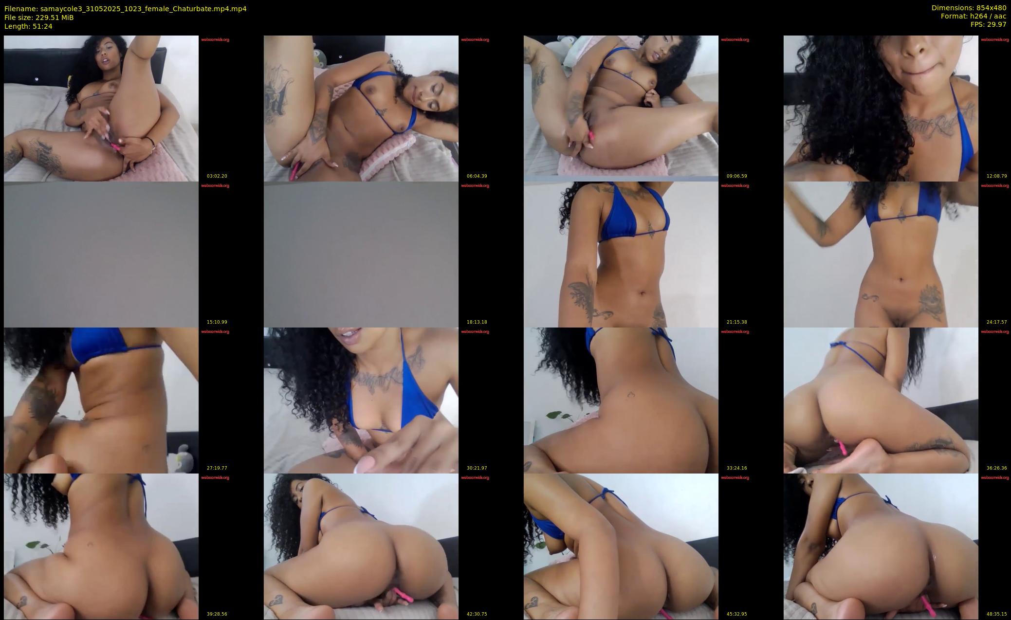 samaycole3 — 52 minute Chaturbate female cam show recording, 480p, May 31, 2025