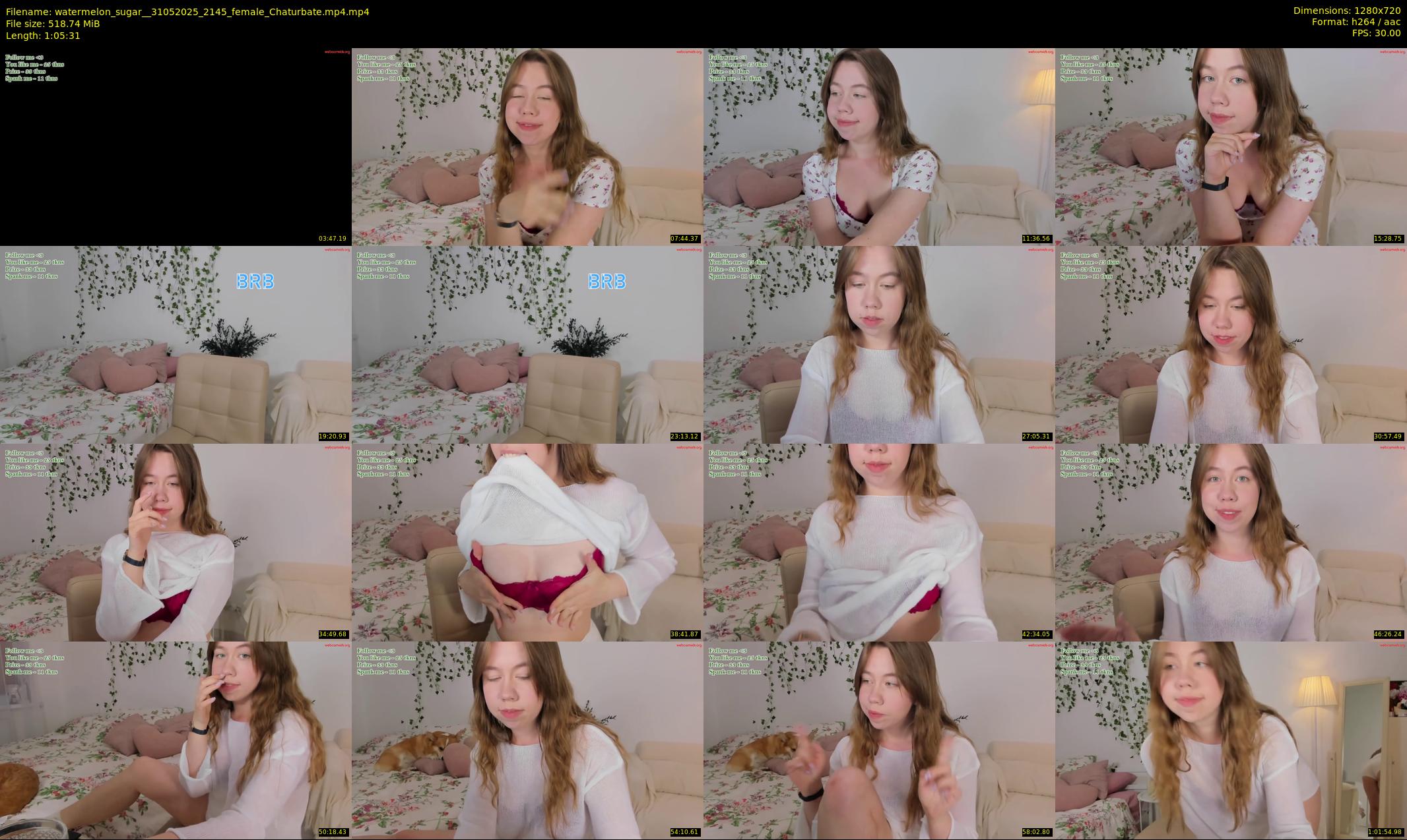 watermelon_sugar_ — 66 minute Chaturbate female cam show recording, 720p, May 31, 2025