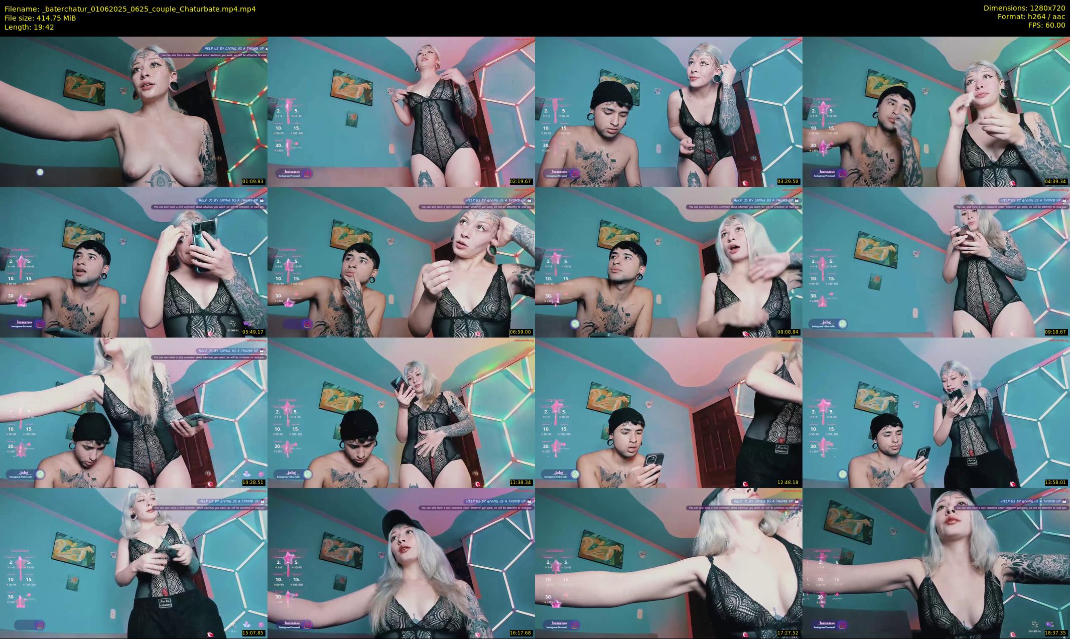 _baterchatur — 20 minute Chaturbate couple cam show recording, 720p, Jun 1, 2025