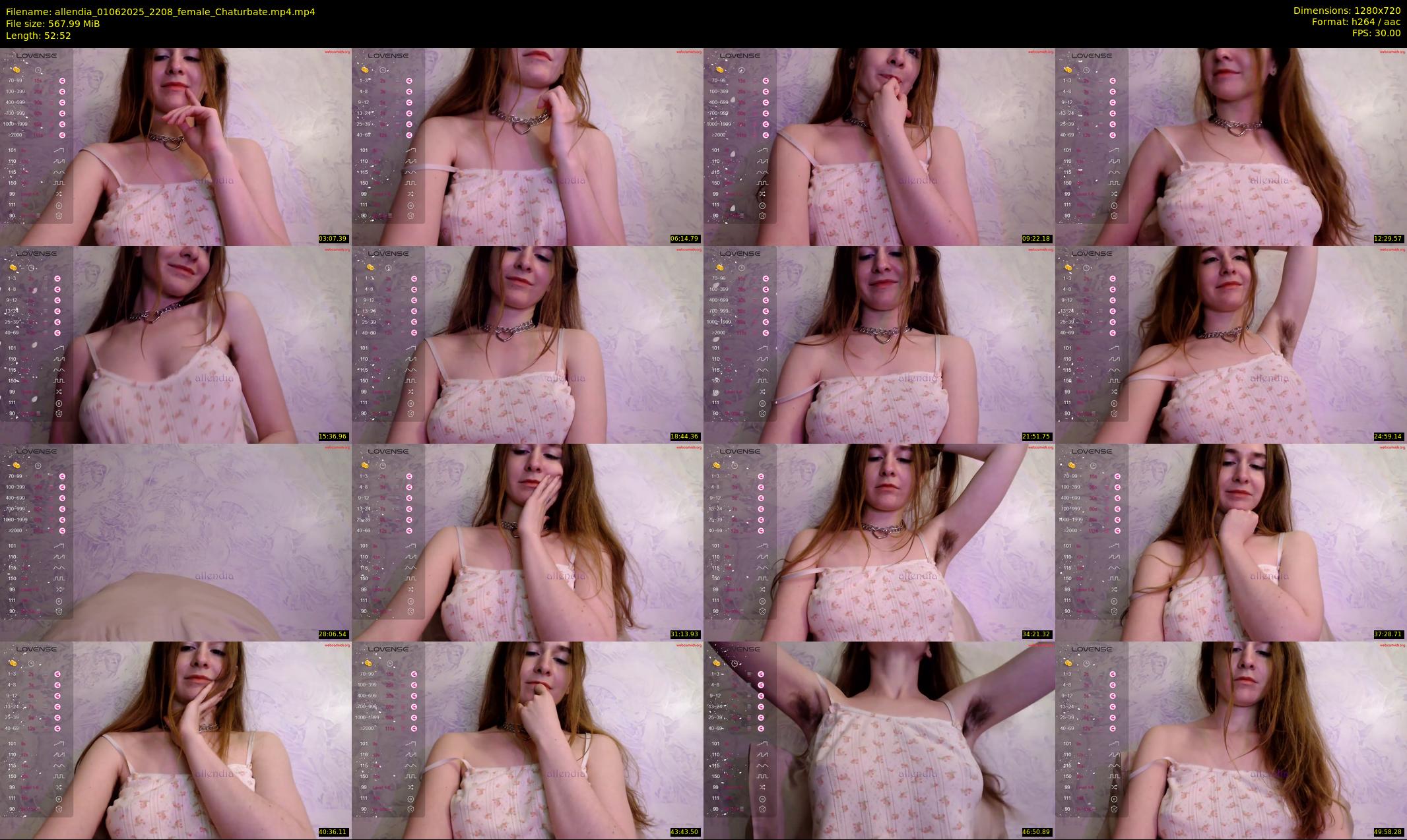 allendia — 53 minute Chaturbate female cam show recording, 720p, Jun 1, 2025
