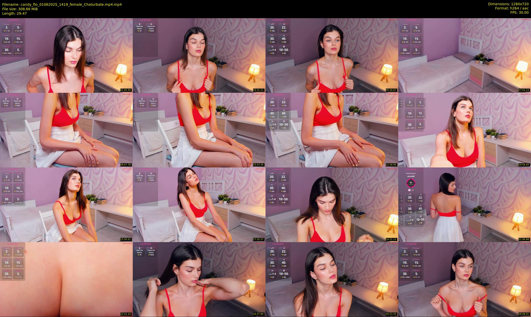 candy_flo — 30 minute Chaturbate female cam show recording, 720p, Jun 1, 2025