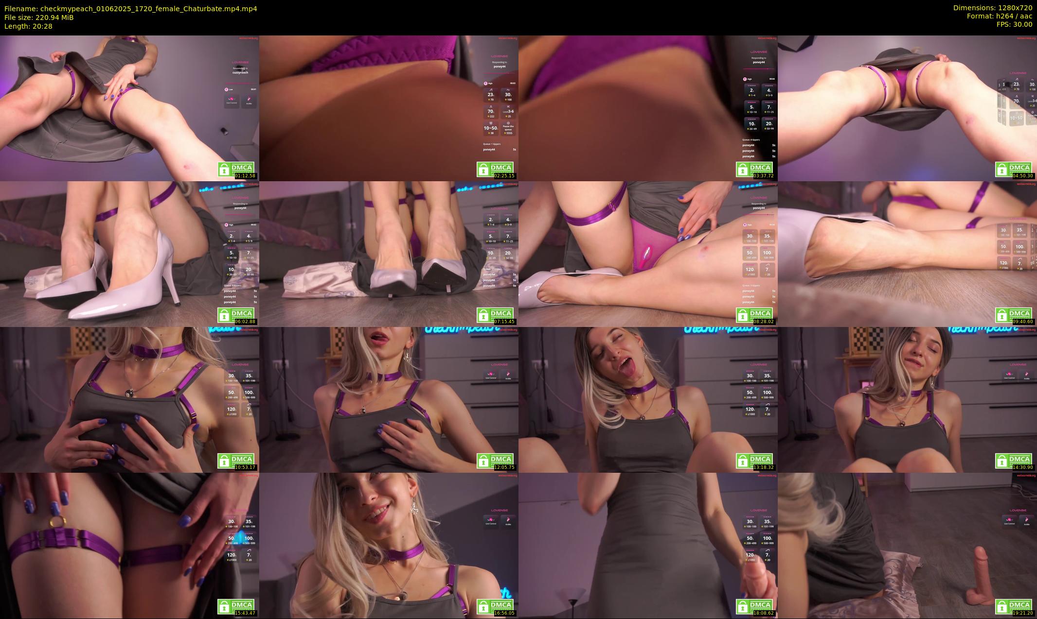 checkmypeach — 21 minute Chaturbate female cam show recording, 720p, Jun 1, 2025