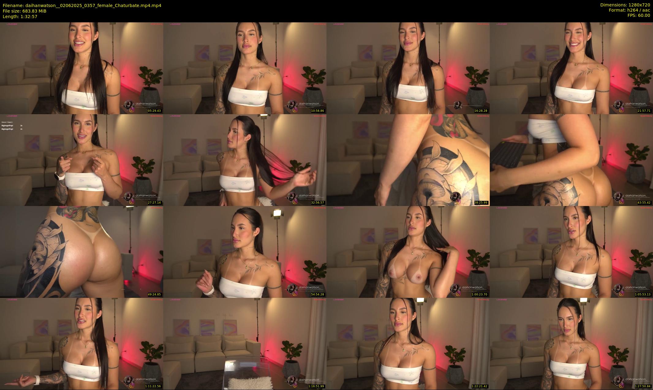 daihanwatson_ — 93 minute Chaturbate female cam show recording, 720p, Jun 2, 2025